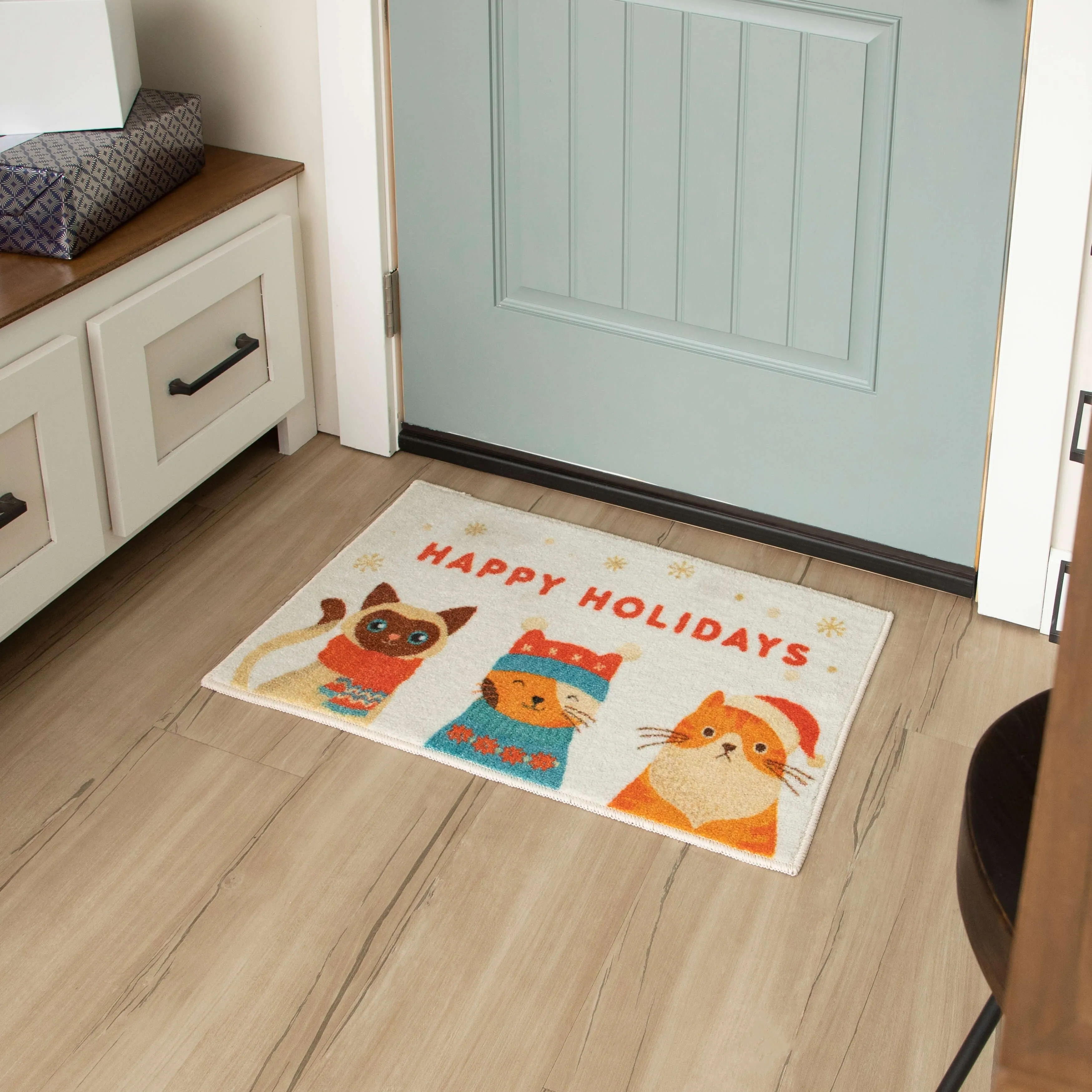 Mohawk Home Holiday Cats Multi Kitchen Mat
