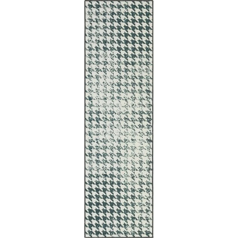 Mohawk Home Orabela Distressed Houndstooth Gray Area Rug