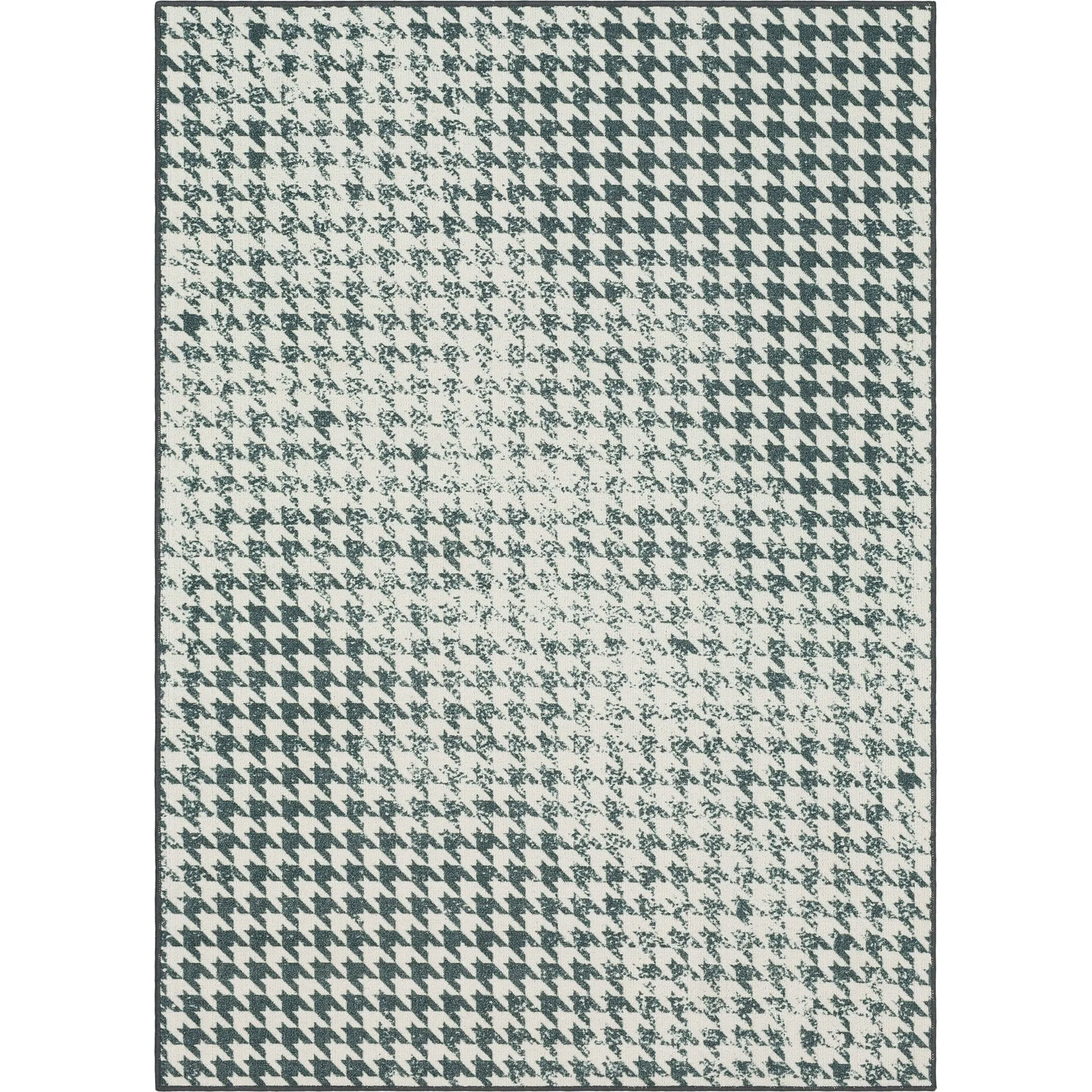 Mohawk Home Orabela Distressed Houndstooth Gray Area Rug