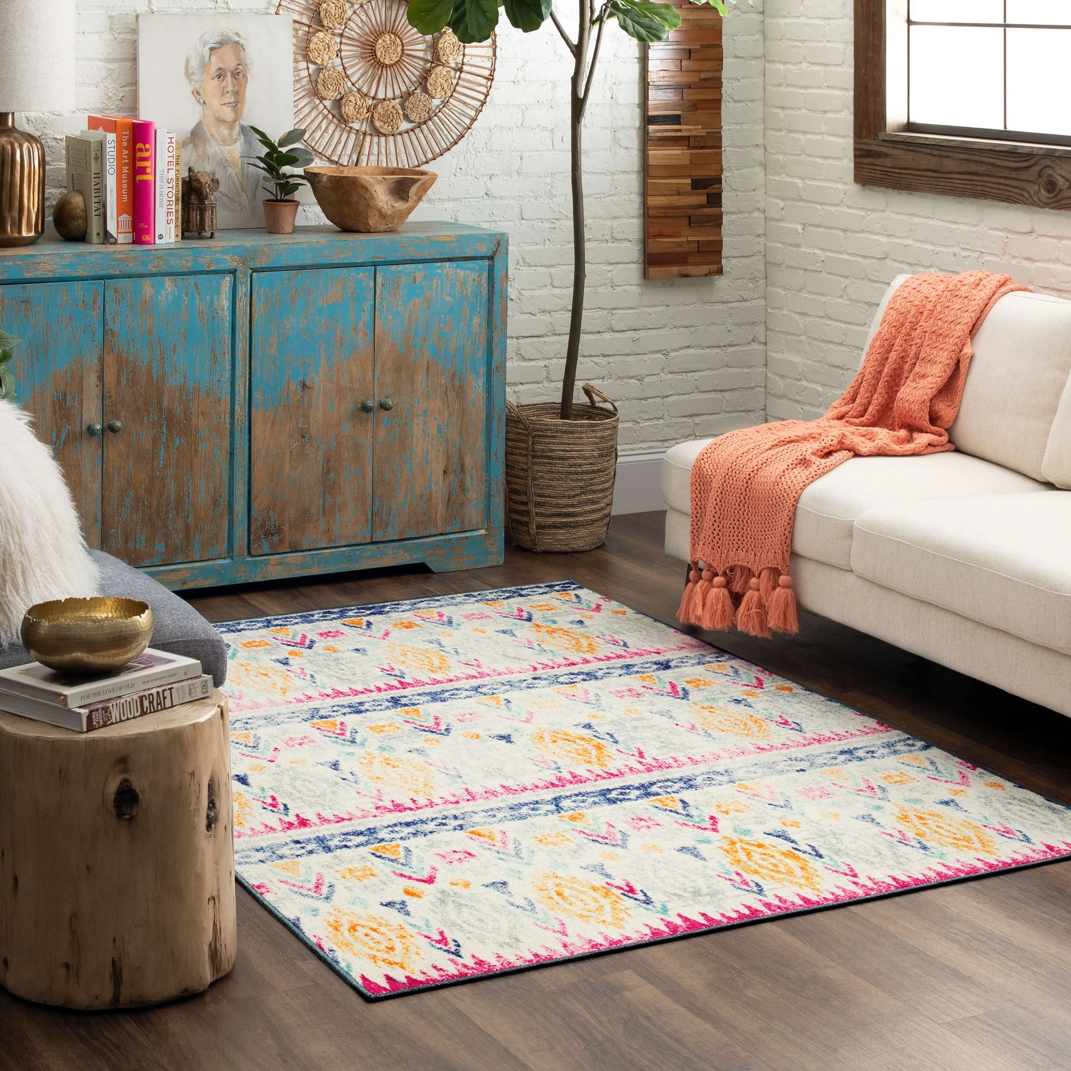 Mohawk Home Safira Distressed Ornamental Area Rug