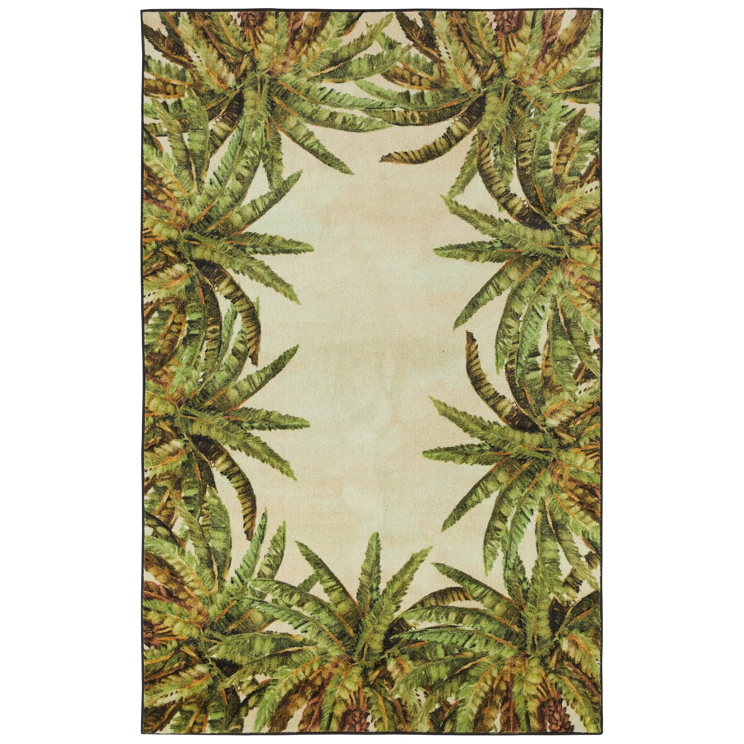 Mohawk Home Tropical Verde Palm Border Area Rug
