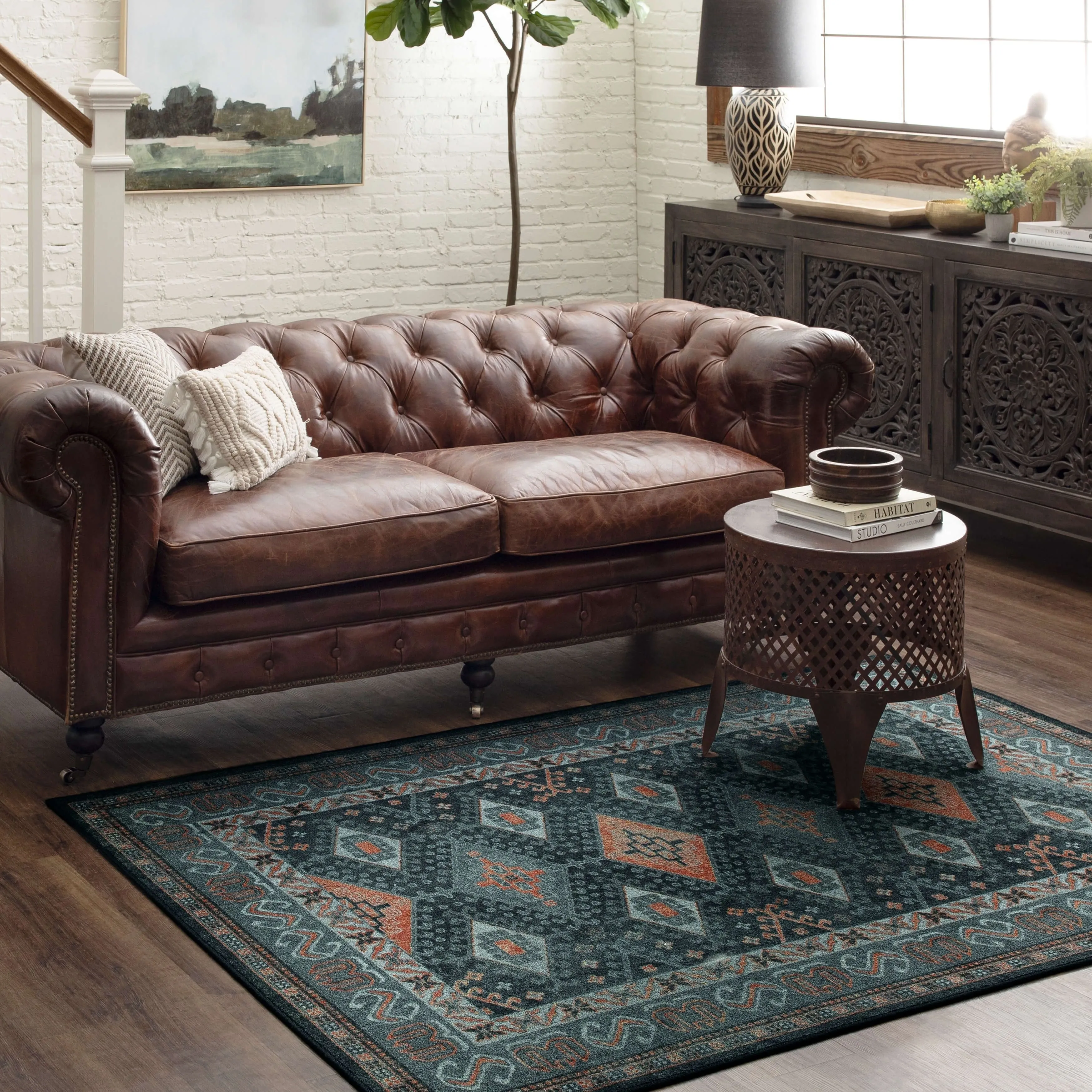 Mohawk Home Venka Ornamental Border Area Rug