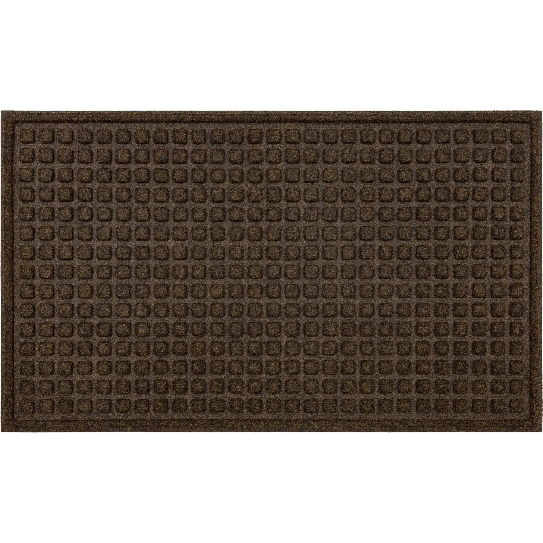 Mohawk Home Waffle Grid Impression Indoor/Outdoor Recycled Rubber All Weather Utility Doormat