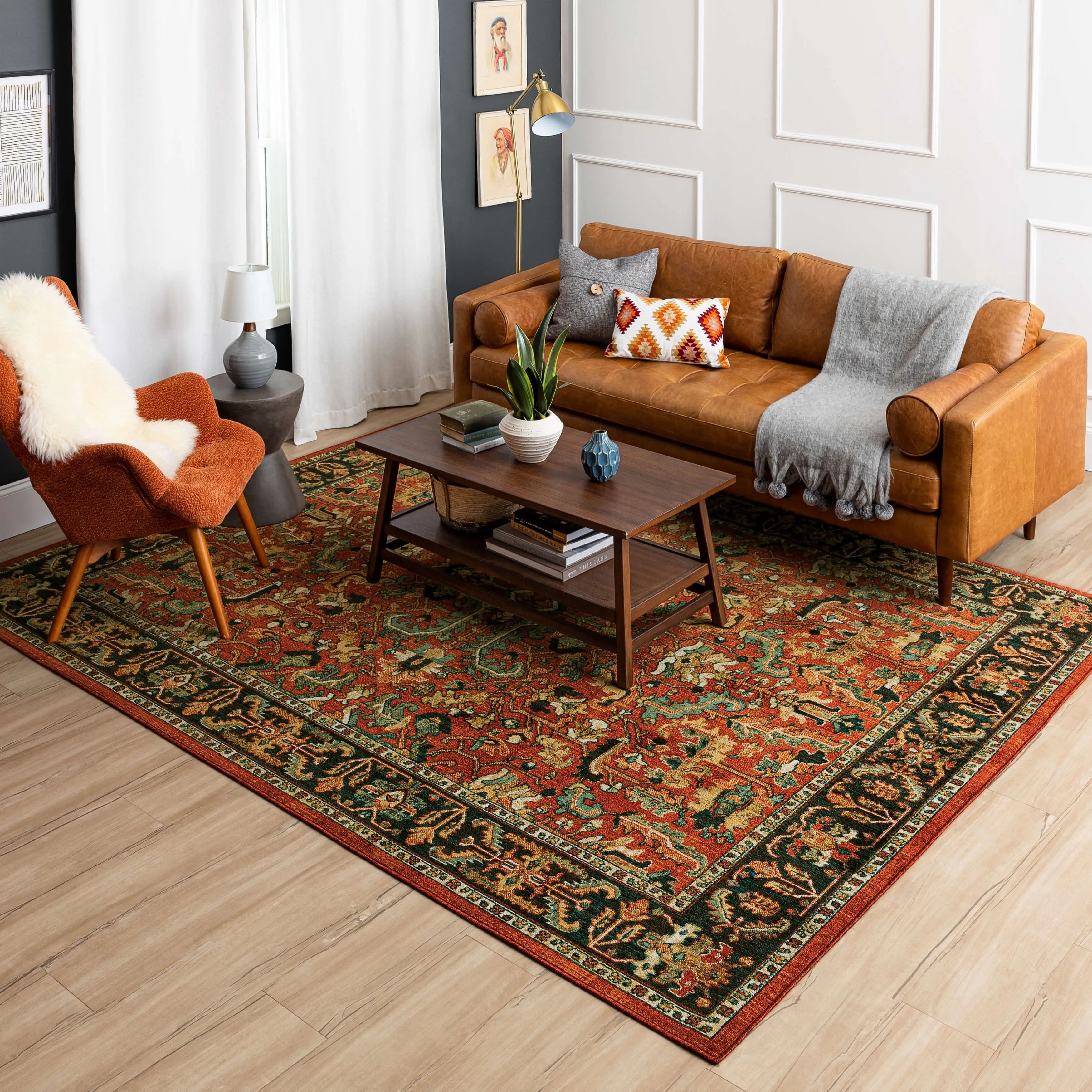 Mohawk Home Waller Ornamental Border Area Rug