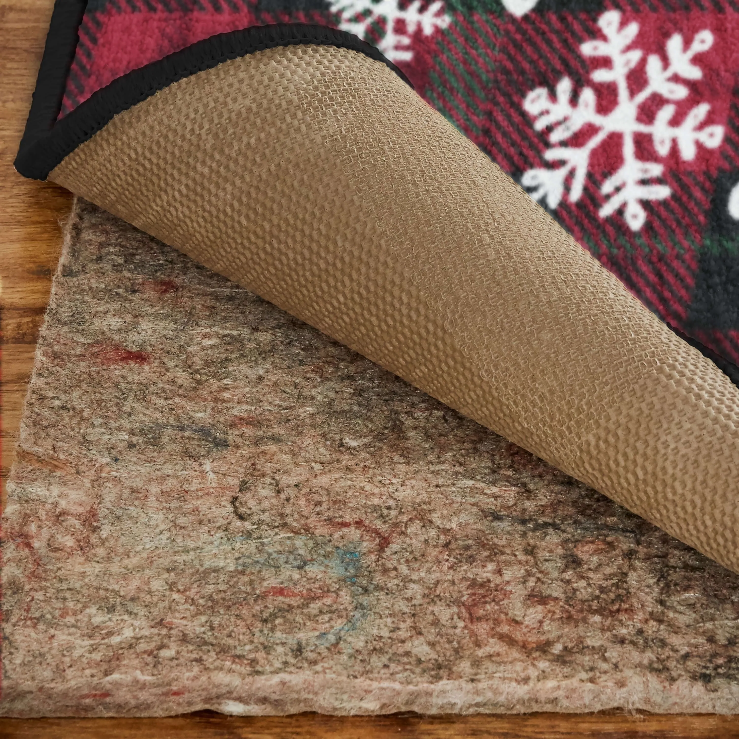 Mohawk Prismatic Let It Snow Plaid Kitchen Mat