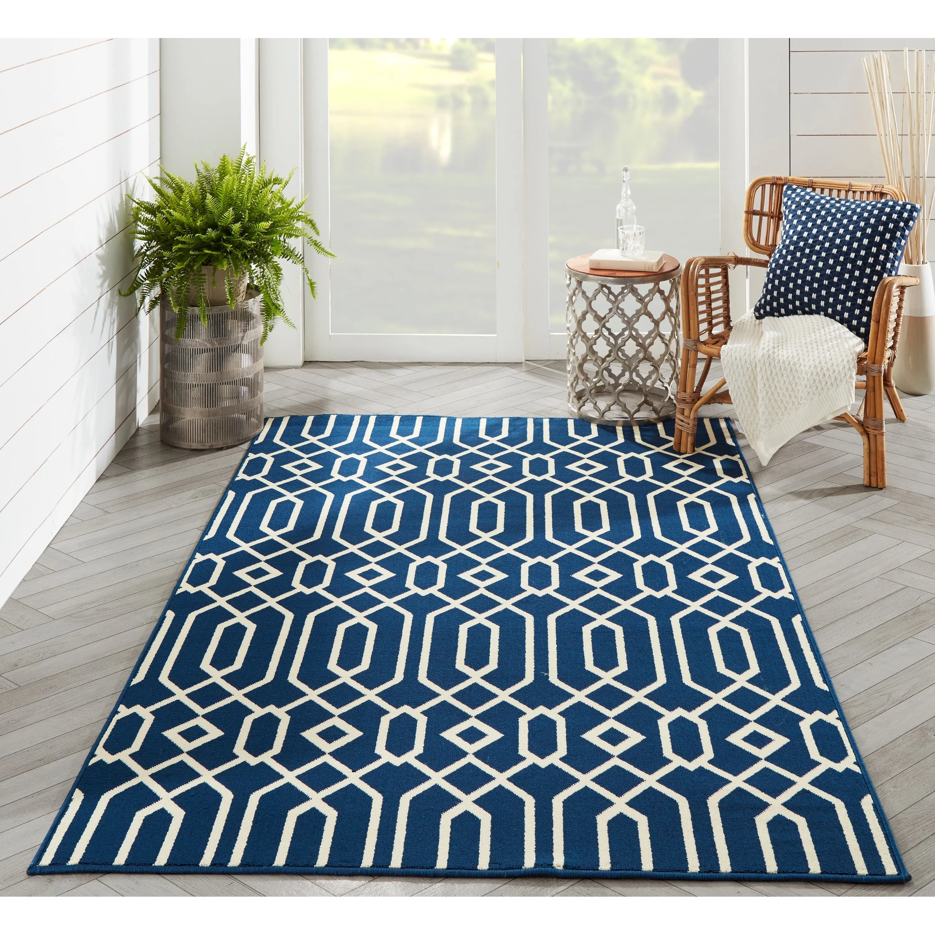 Momeni Baja Links Geometric Trellis Outdoor Area Rug