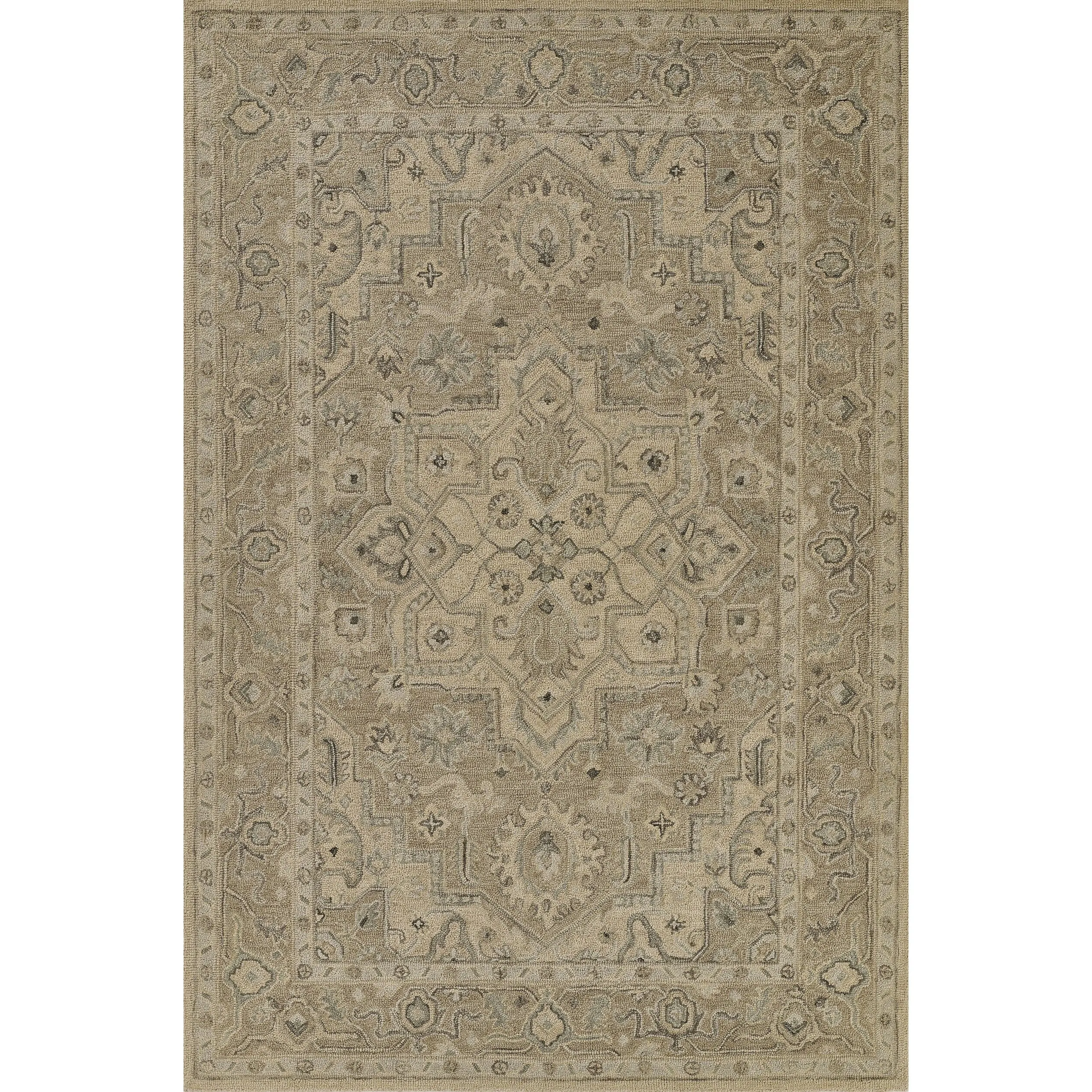 Momeni Pasha Medallion Hand Tufted Wool and Cotton Area Rug