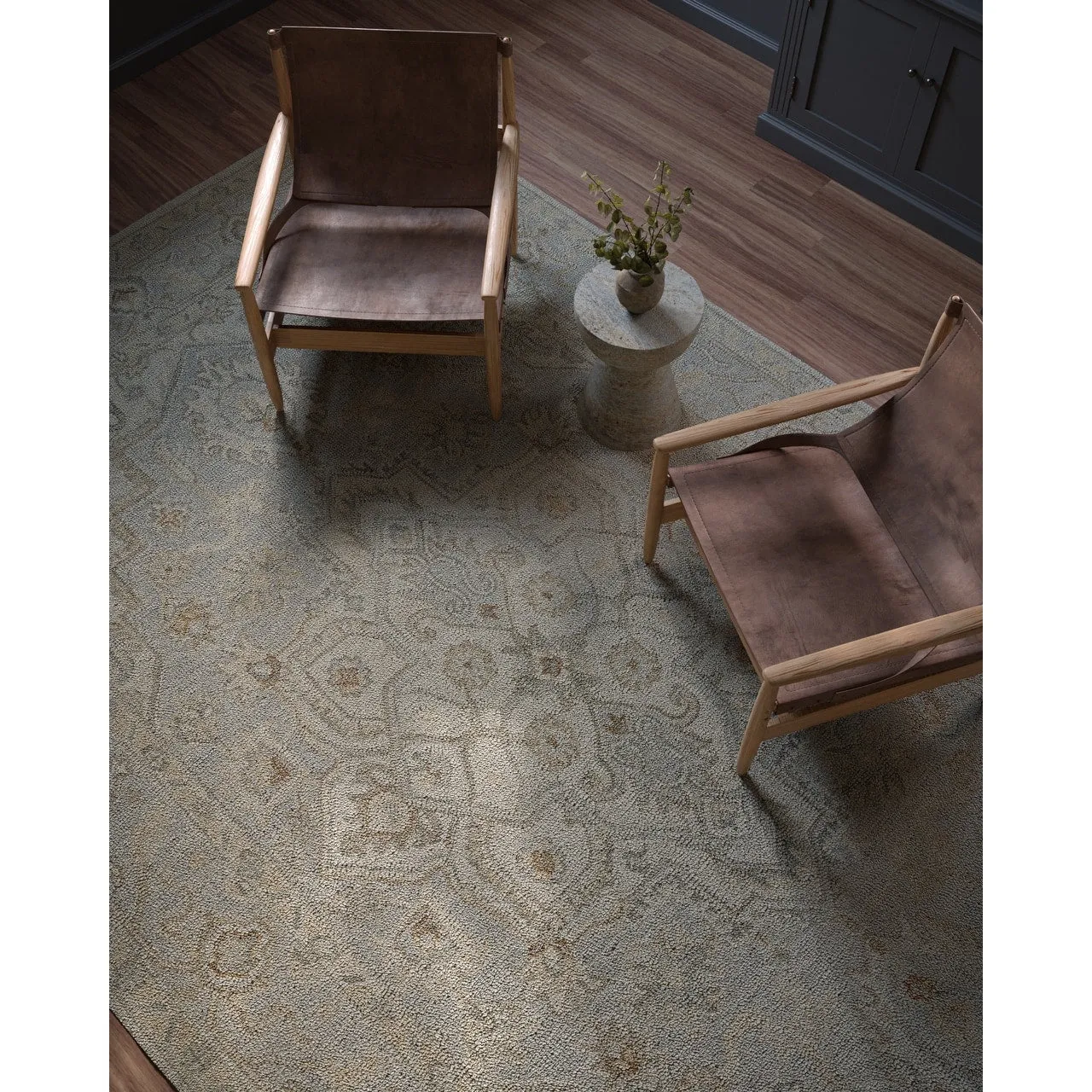 Momeni Pasha Medallion Hand Tufted Wool and Cotton Area Rug