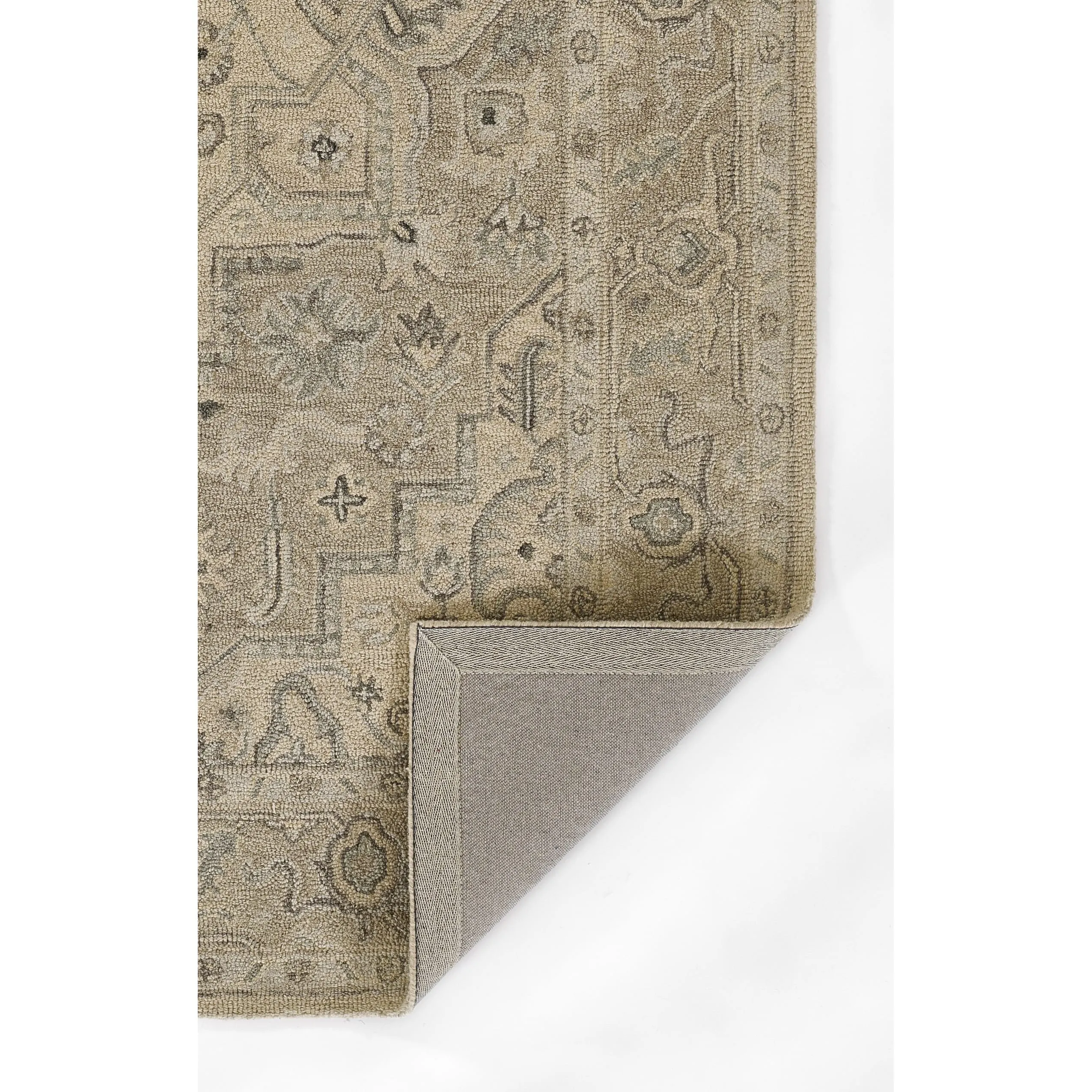 Momeni Pasha Medallion Hand Tufted Wool and Cotton Area Rug