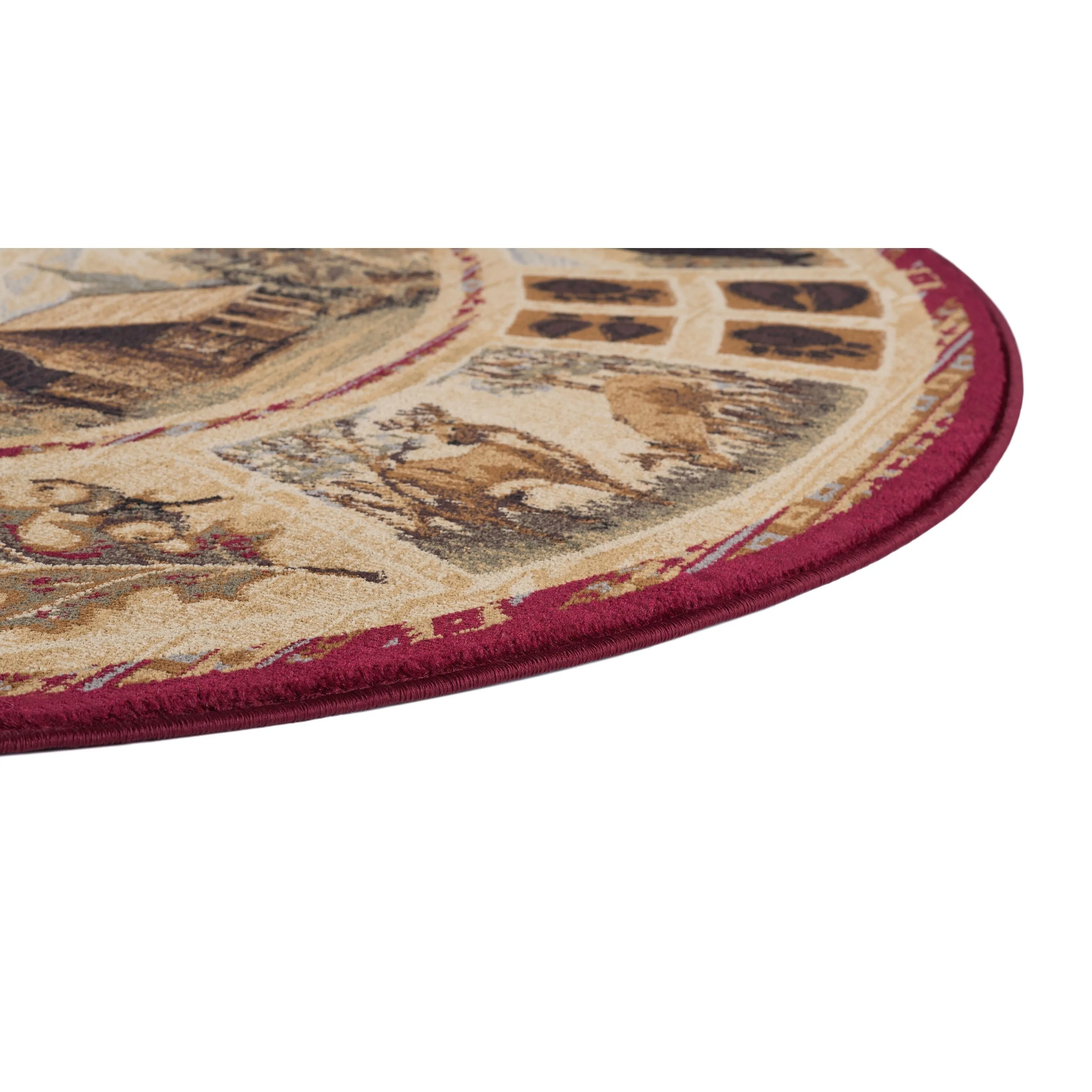 Natural Lodge Novelty Graphic Indoor Area Rug