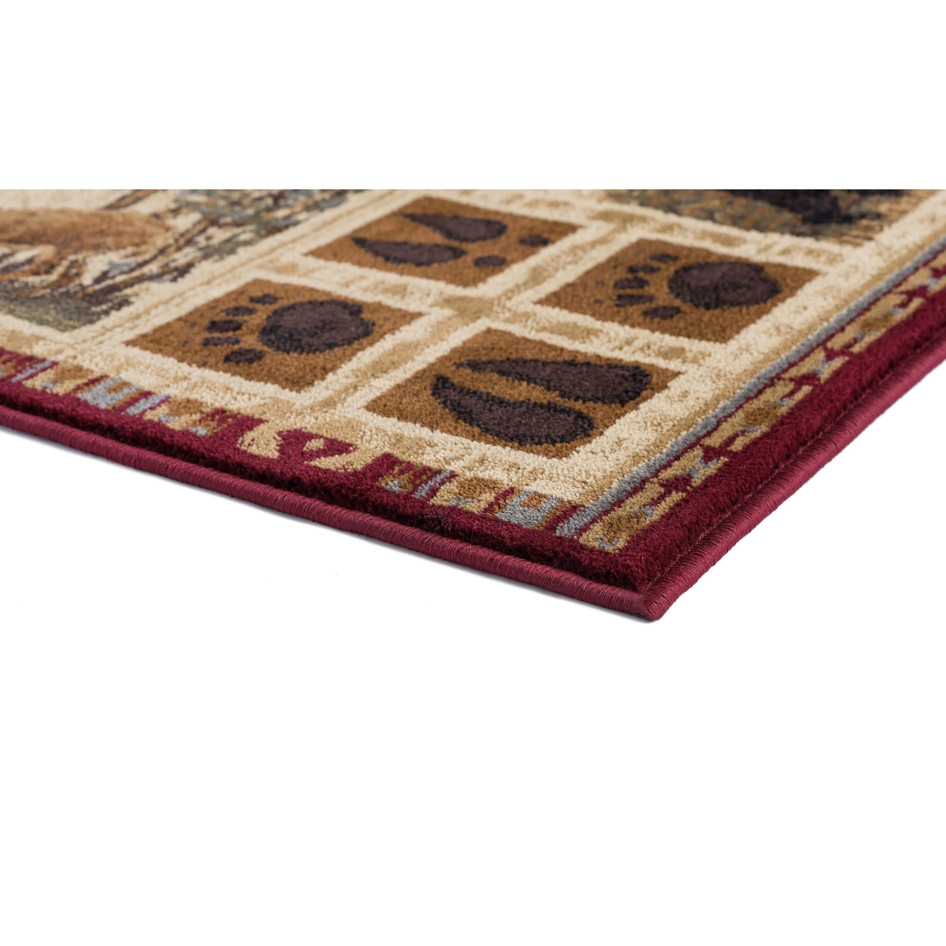 Natural Lodge Novelty Graphic Indoor Area Rug