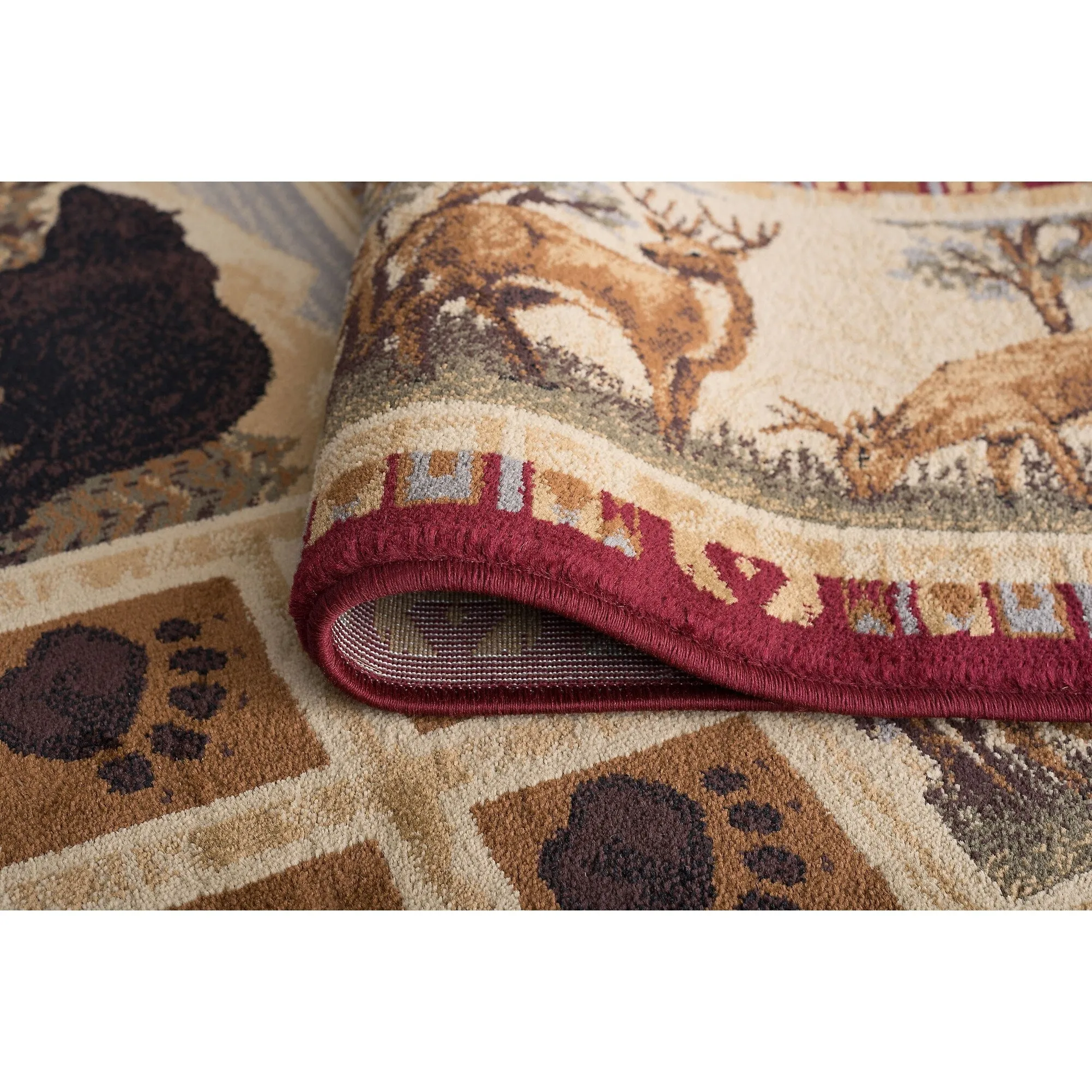 Natural Lodge Novelty Graphic Indoor Area Rug