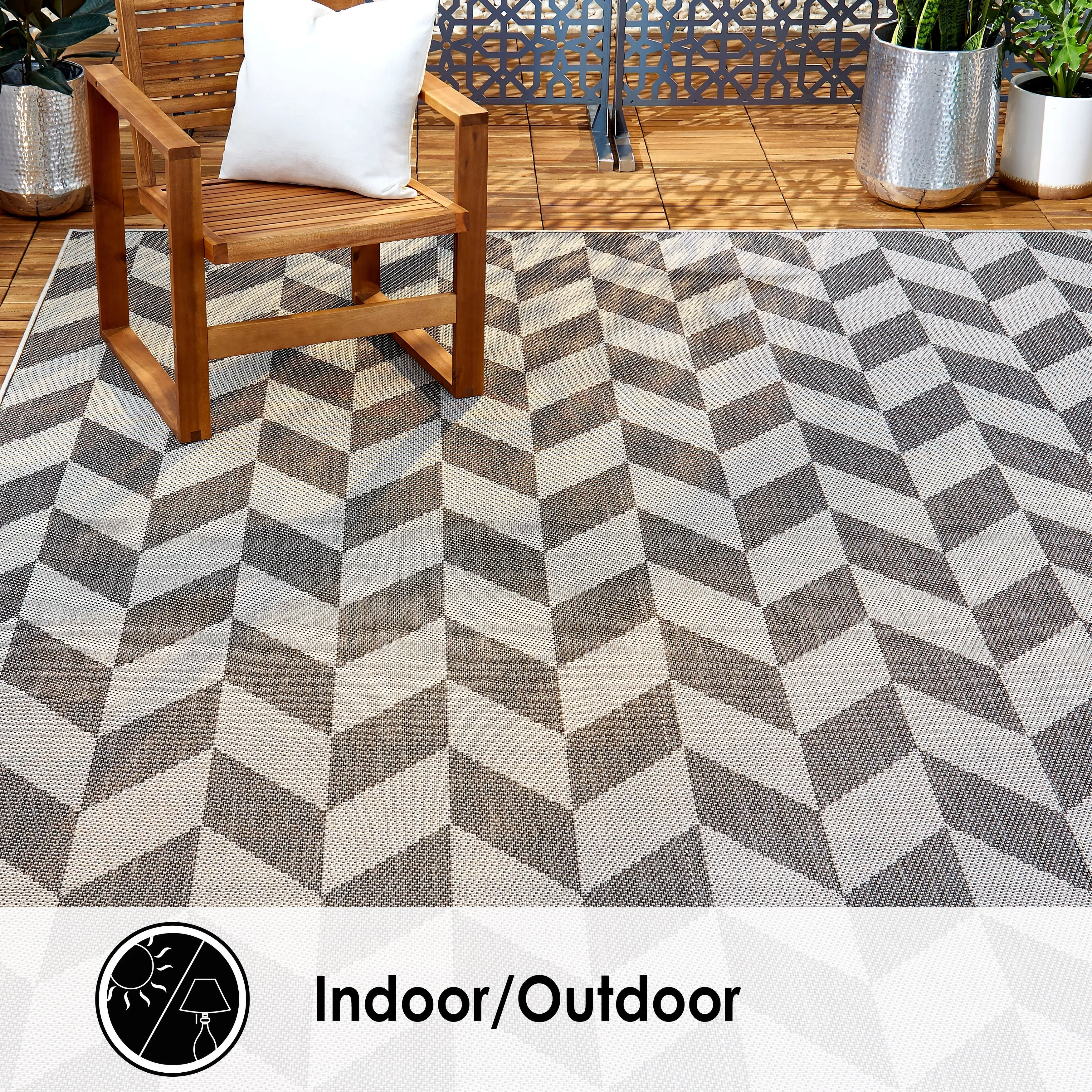 Nicole Miller New York Patio Country Calla Indoor/Outdoor Area Rug