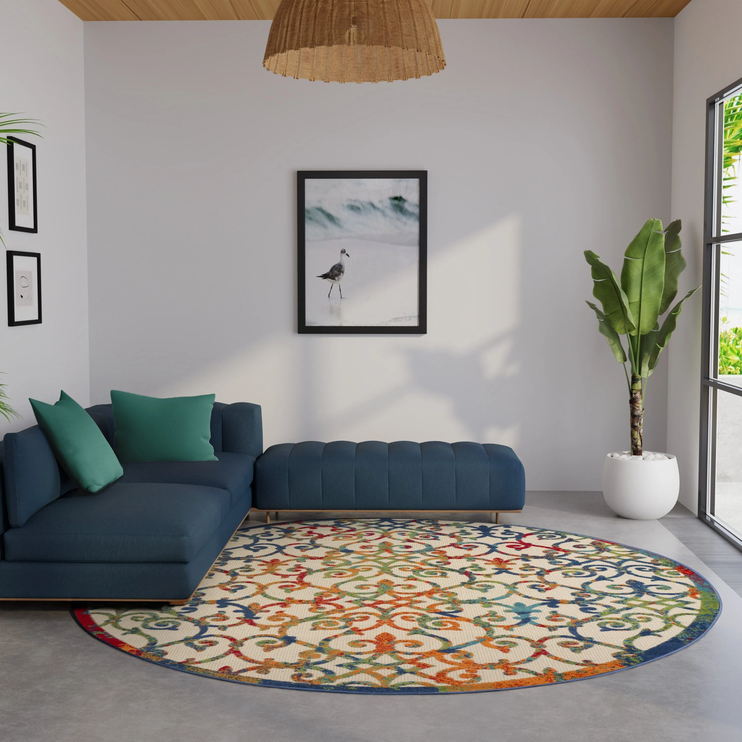 Nourison Alice Indoor/Outdoor Trellis Area Rug