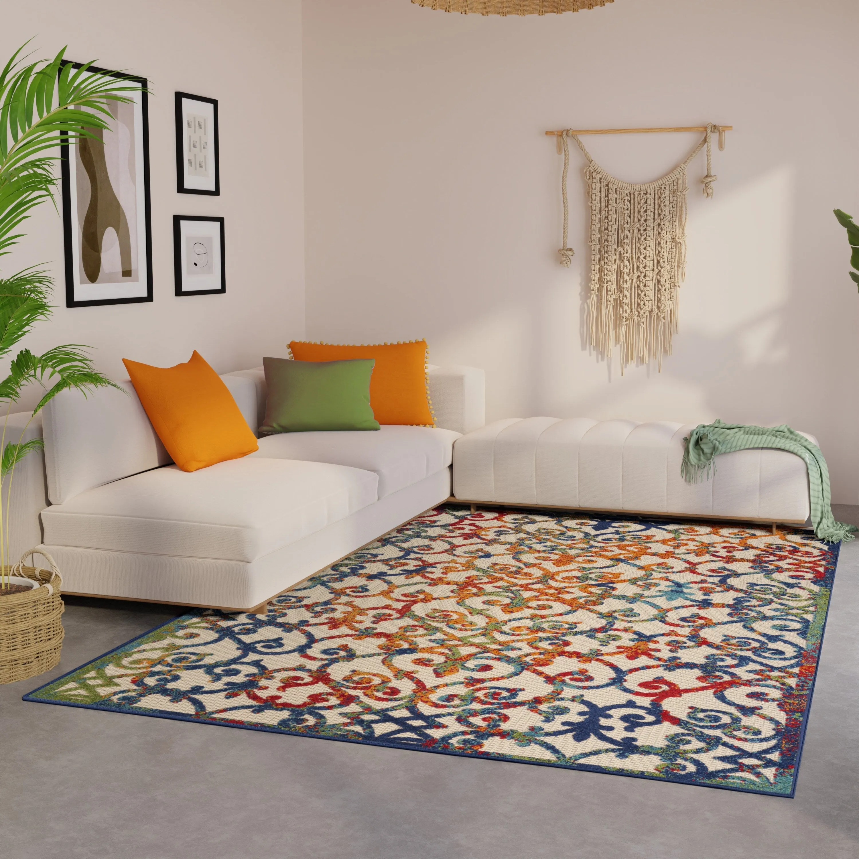 Nourison Alice Indoor/Outdoor Trellis Area Rug