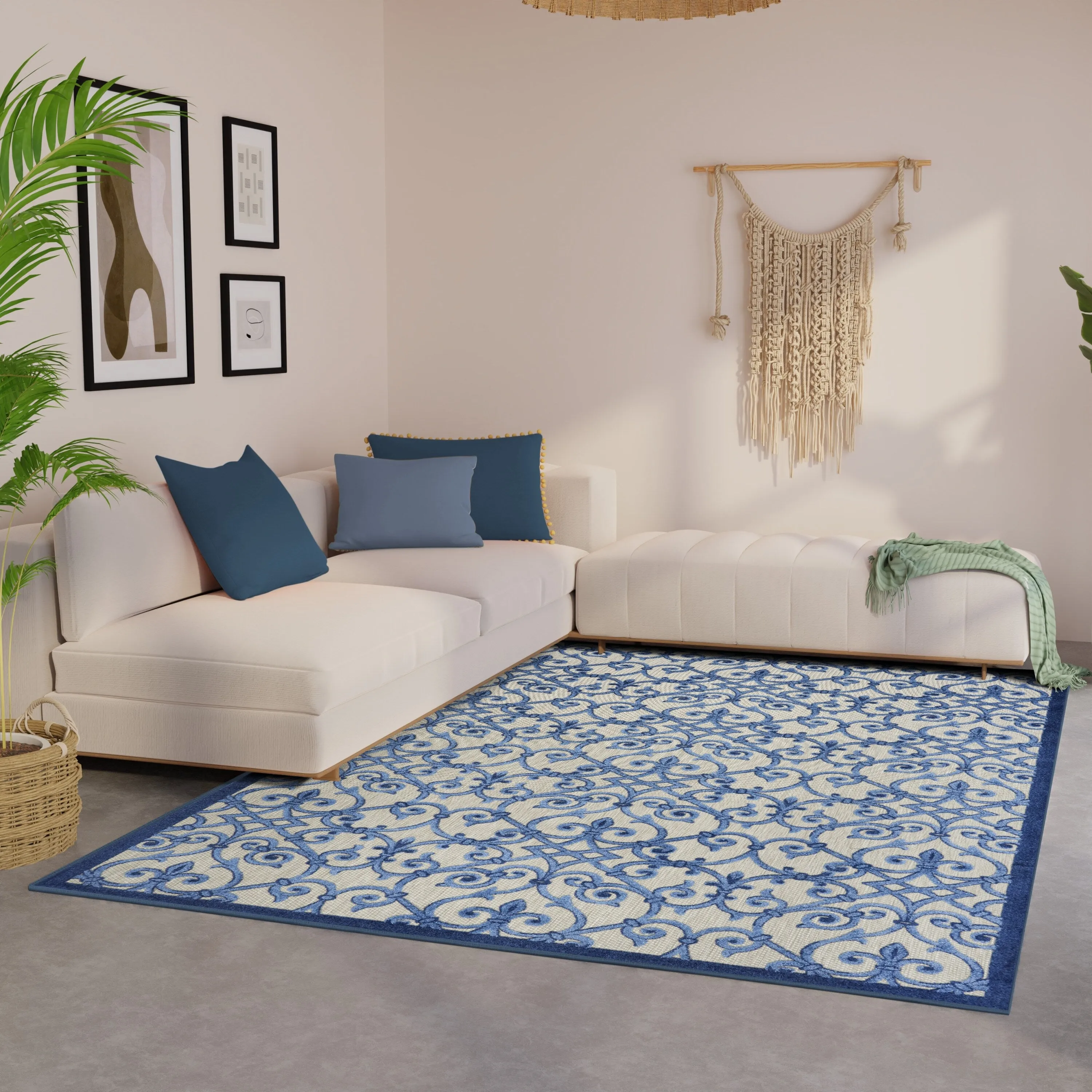 Nourison Alice Indoor/Outdoor Trellis Area Rug