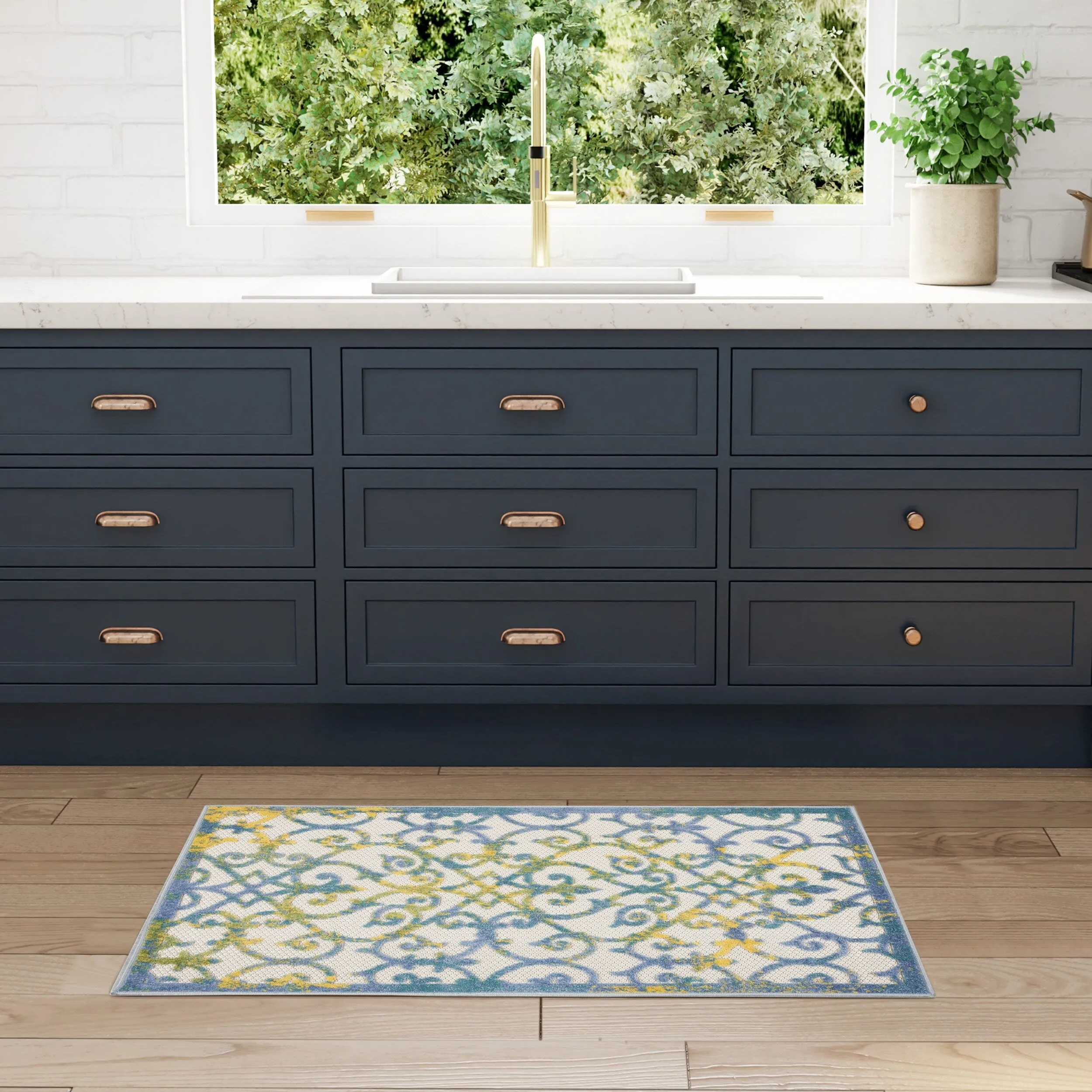 Nourison Alice Indoor/Outdoor Trellis Area Rug