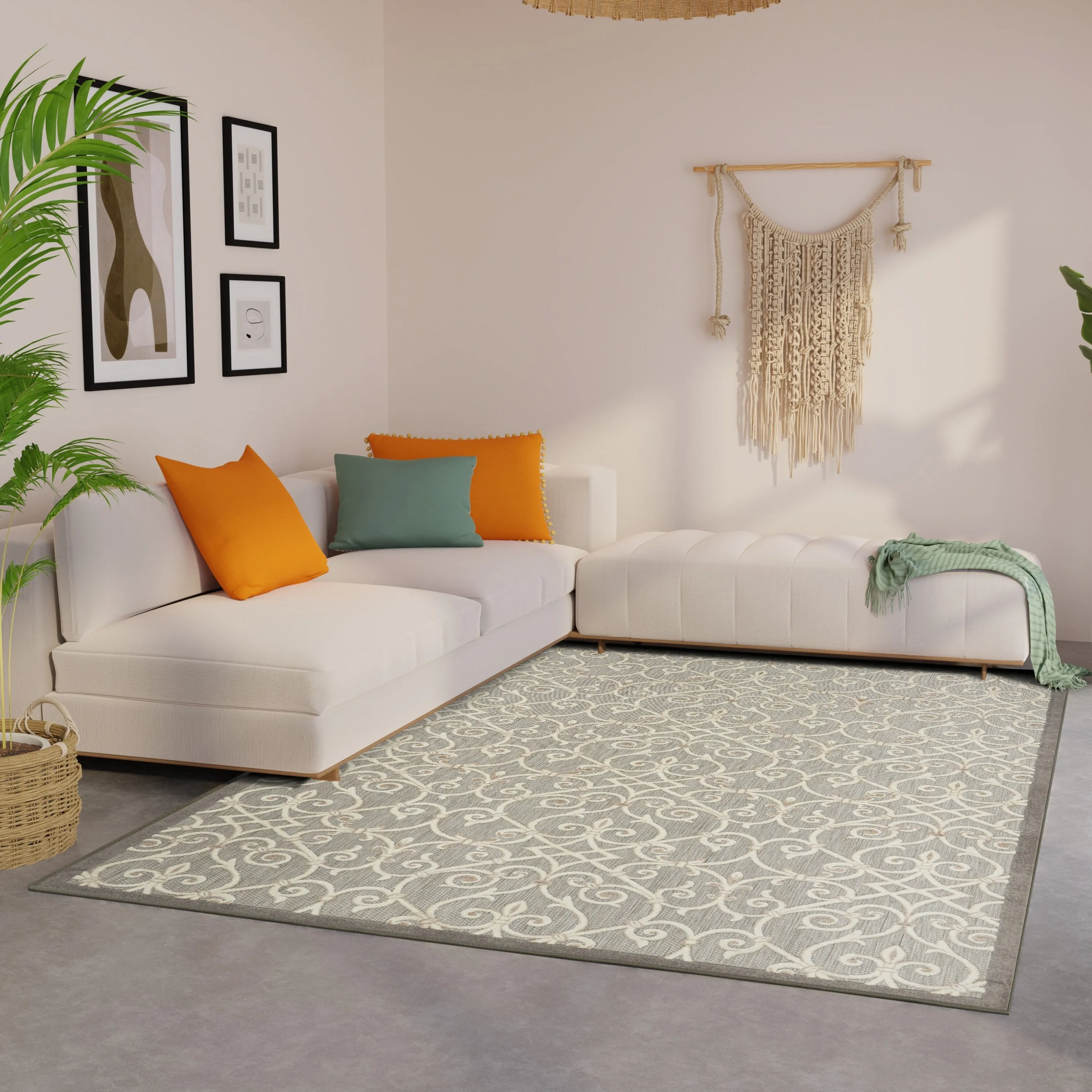 Nourison Alice Indoor/Outdoor Trellis Area Rug