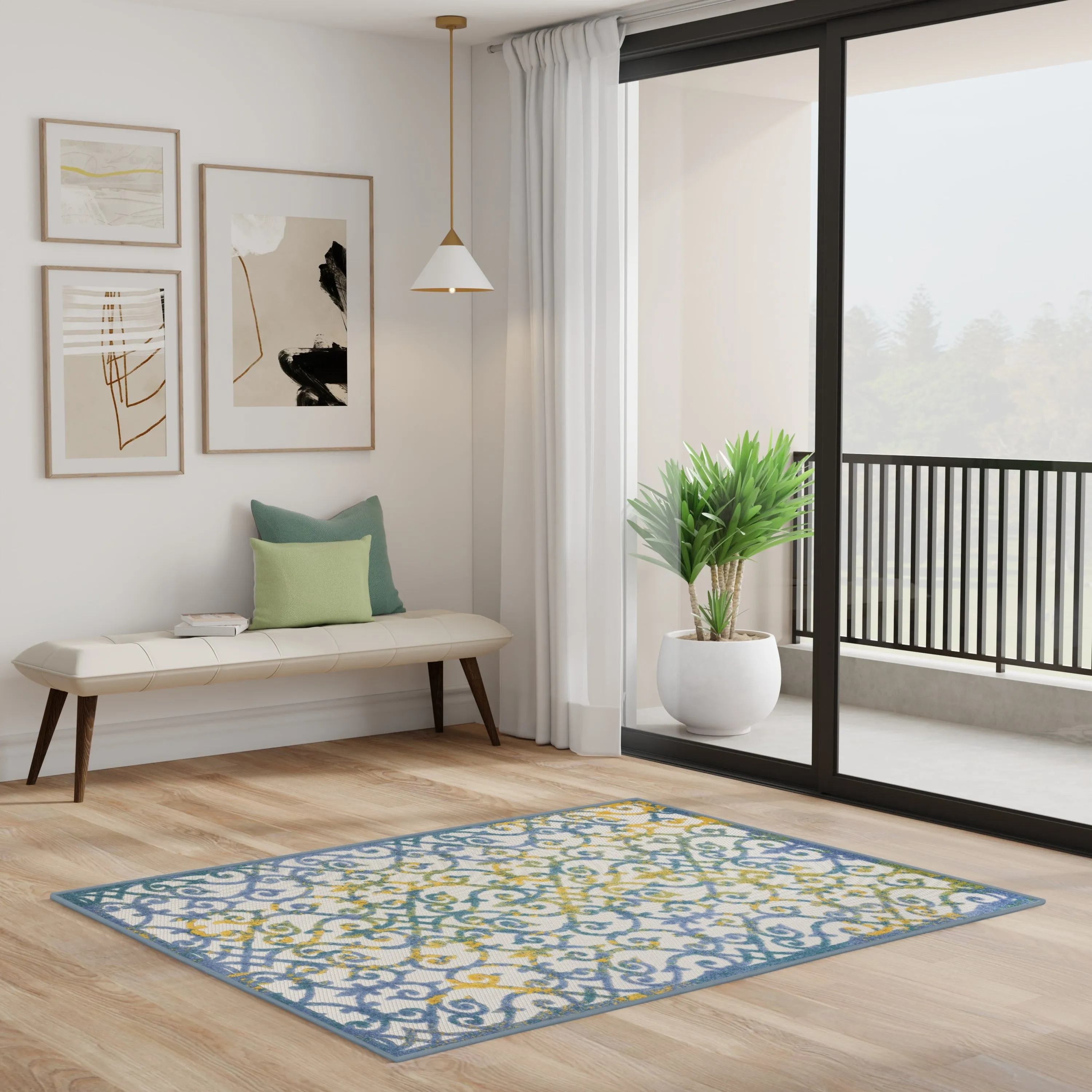 Nourison Alice Indoor/Outdoor Trellis Area Rug