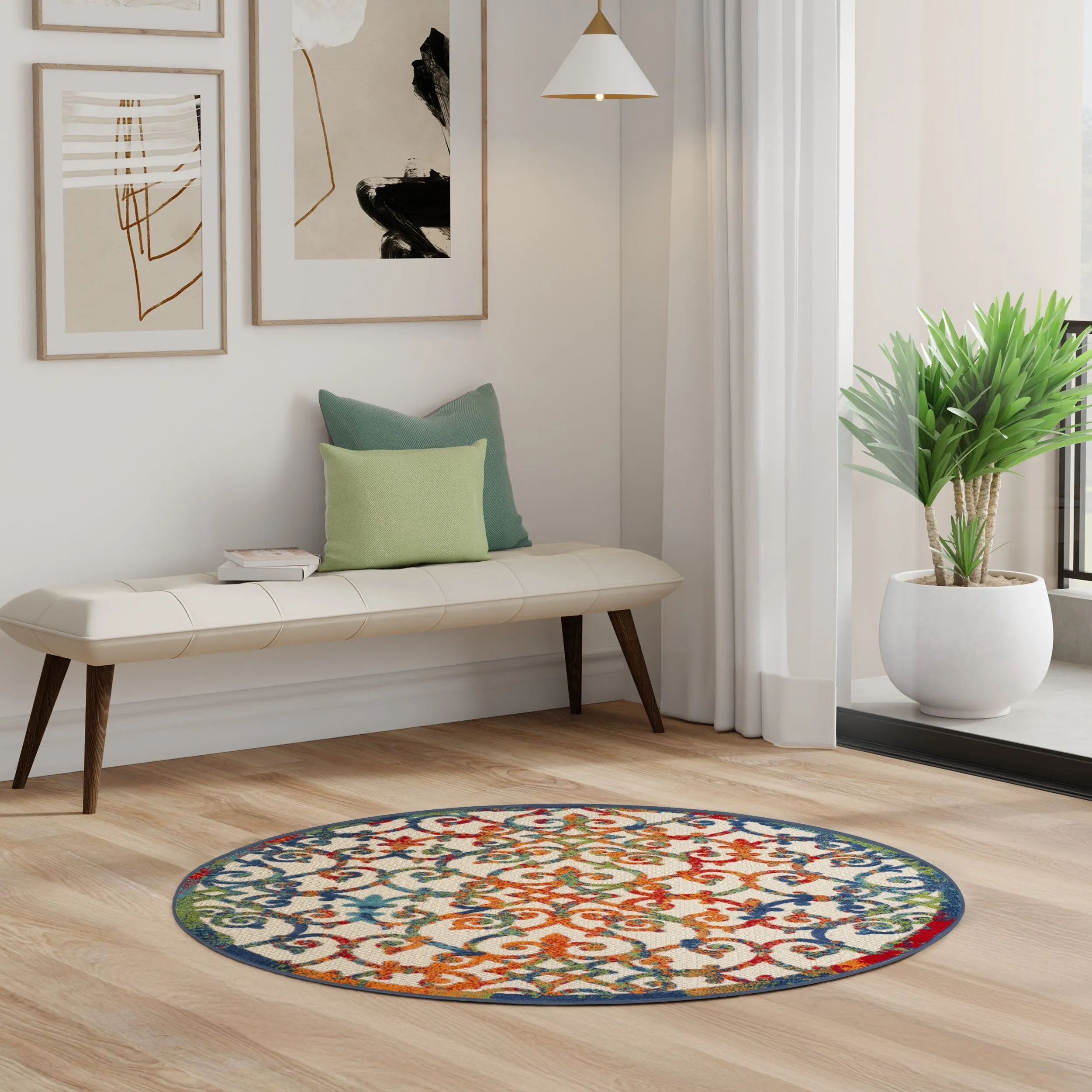 Nourison Alice Indoor/Outdoor Trellis Area Rug