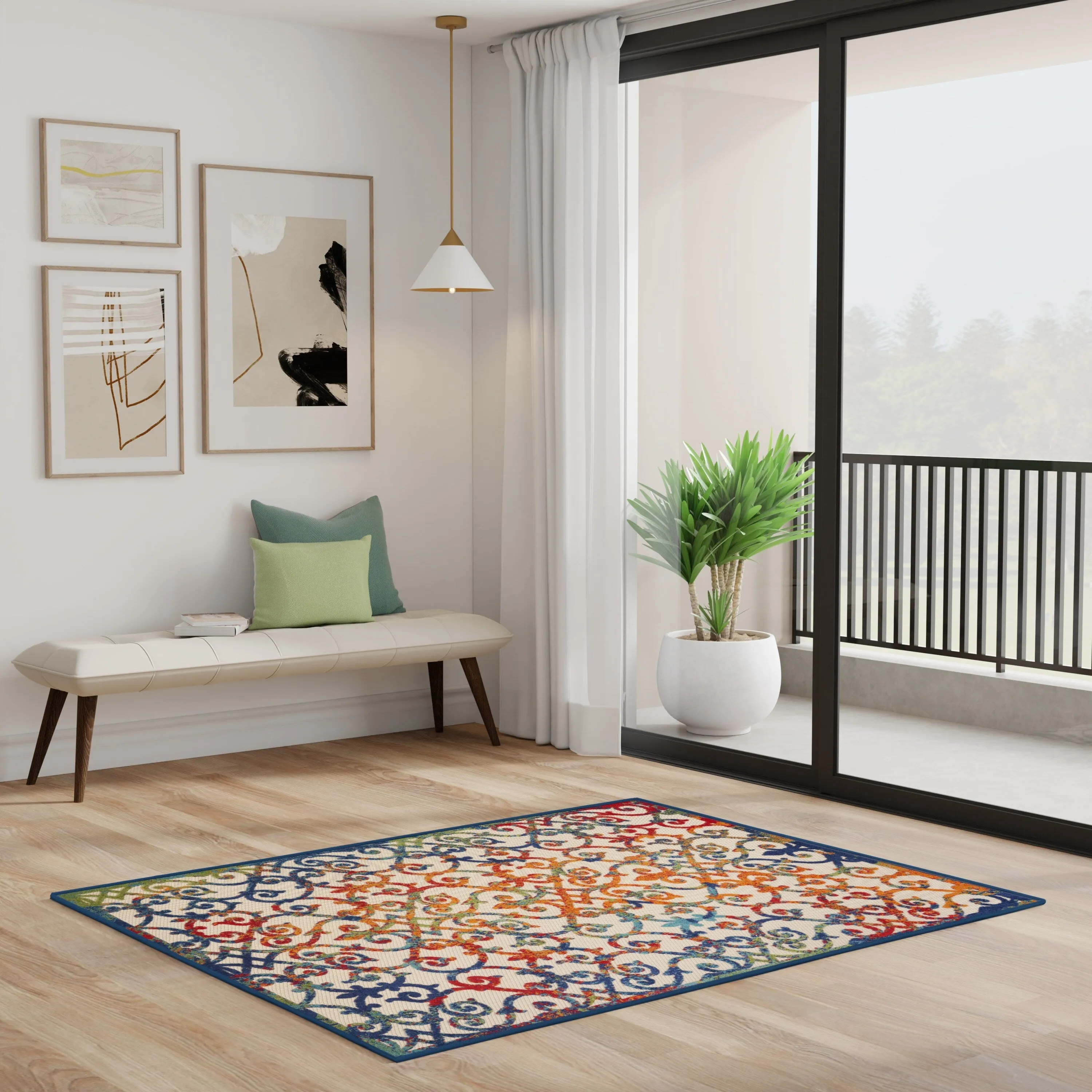Nourison Alice Indoor/Outdoor Trellis Area Rug