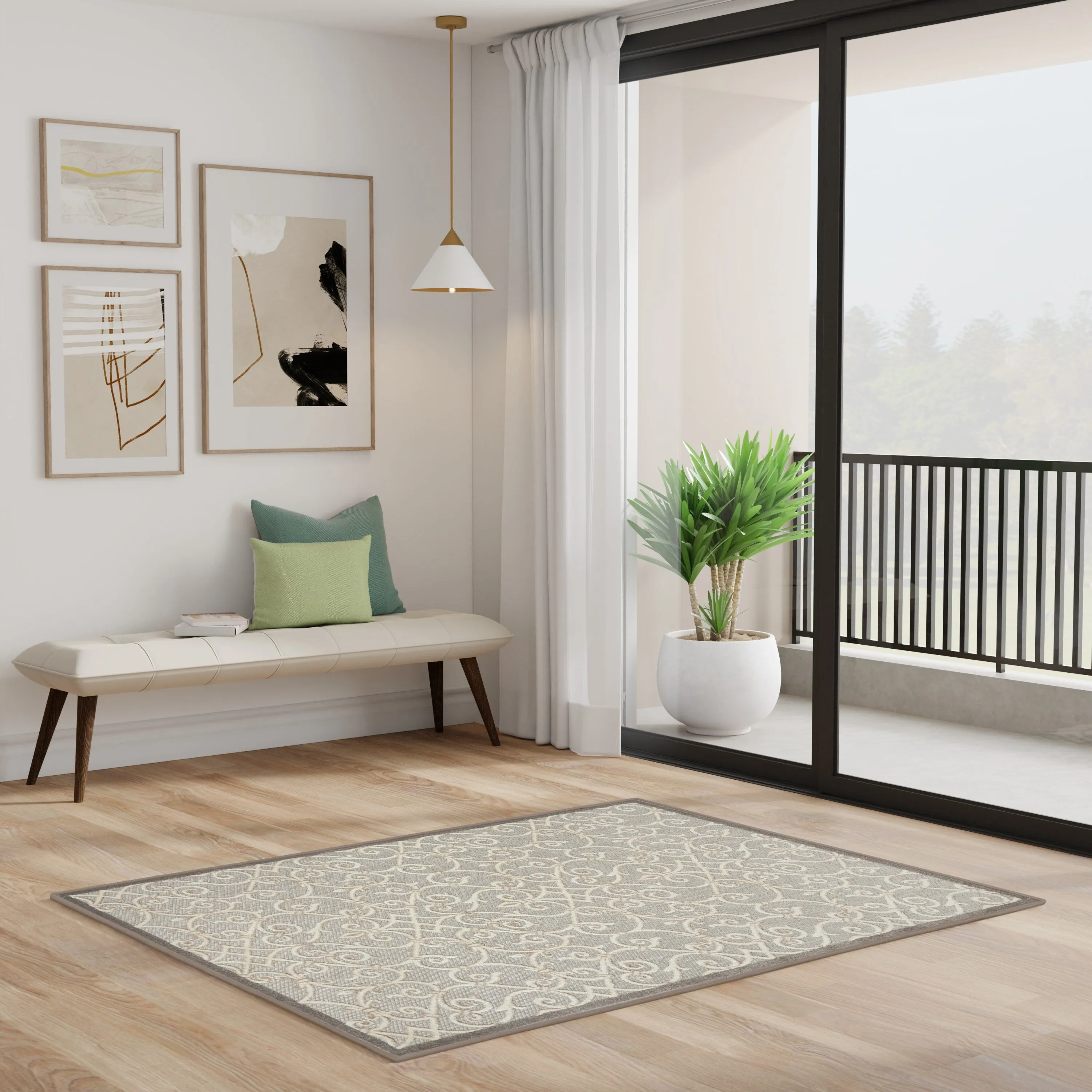Nourison Alice Indoor/Outdoor Trellis Area Rug