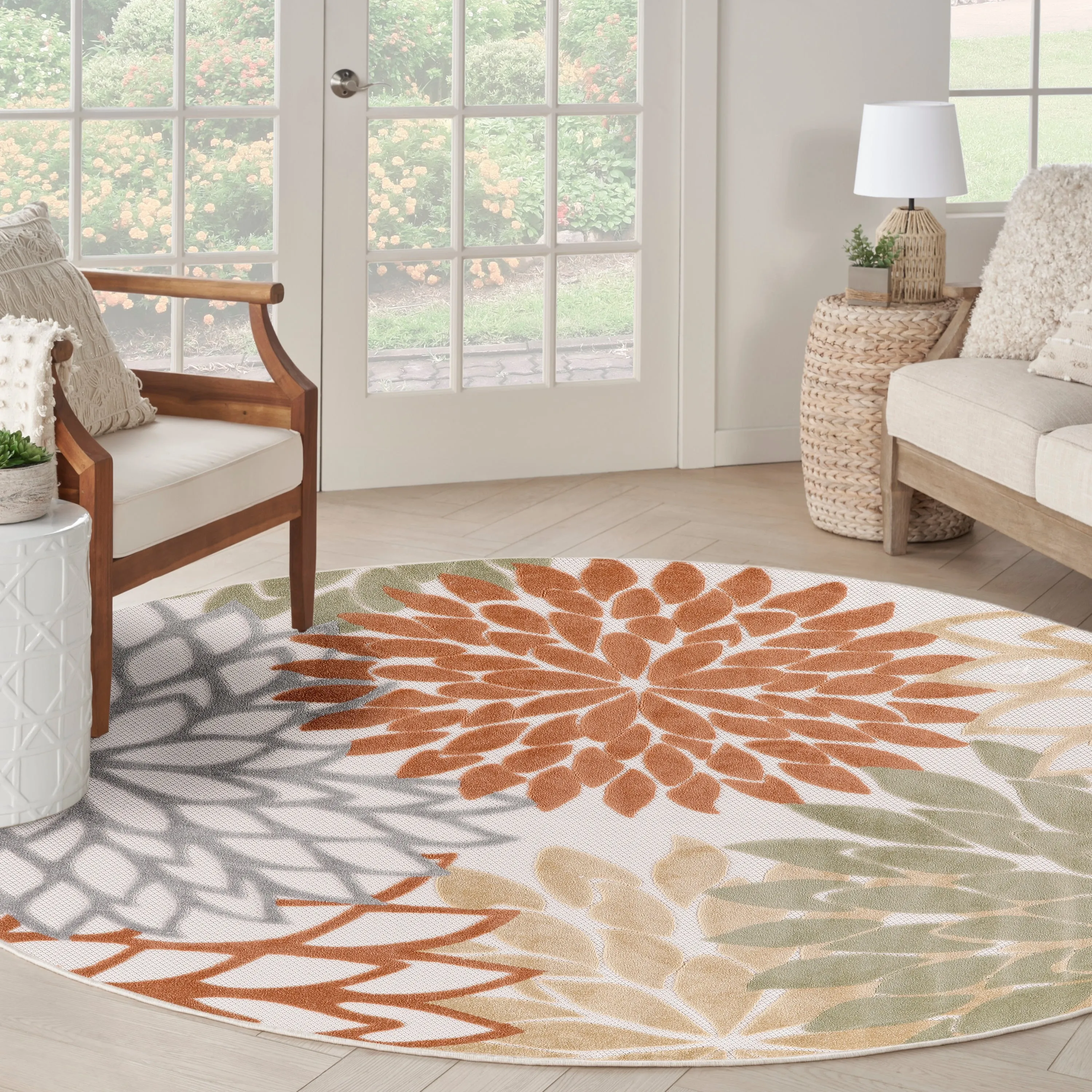Nourison Aloha Floral Modern. Indoor/Outdoor Area Rug