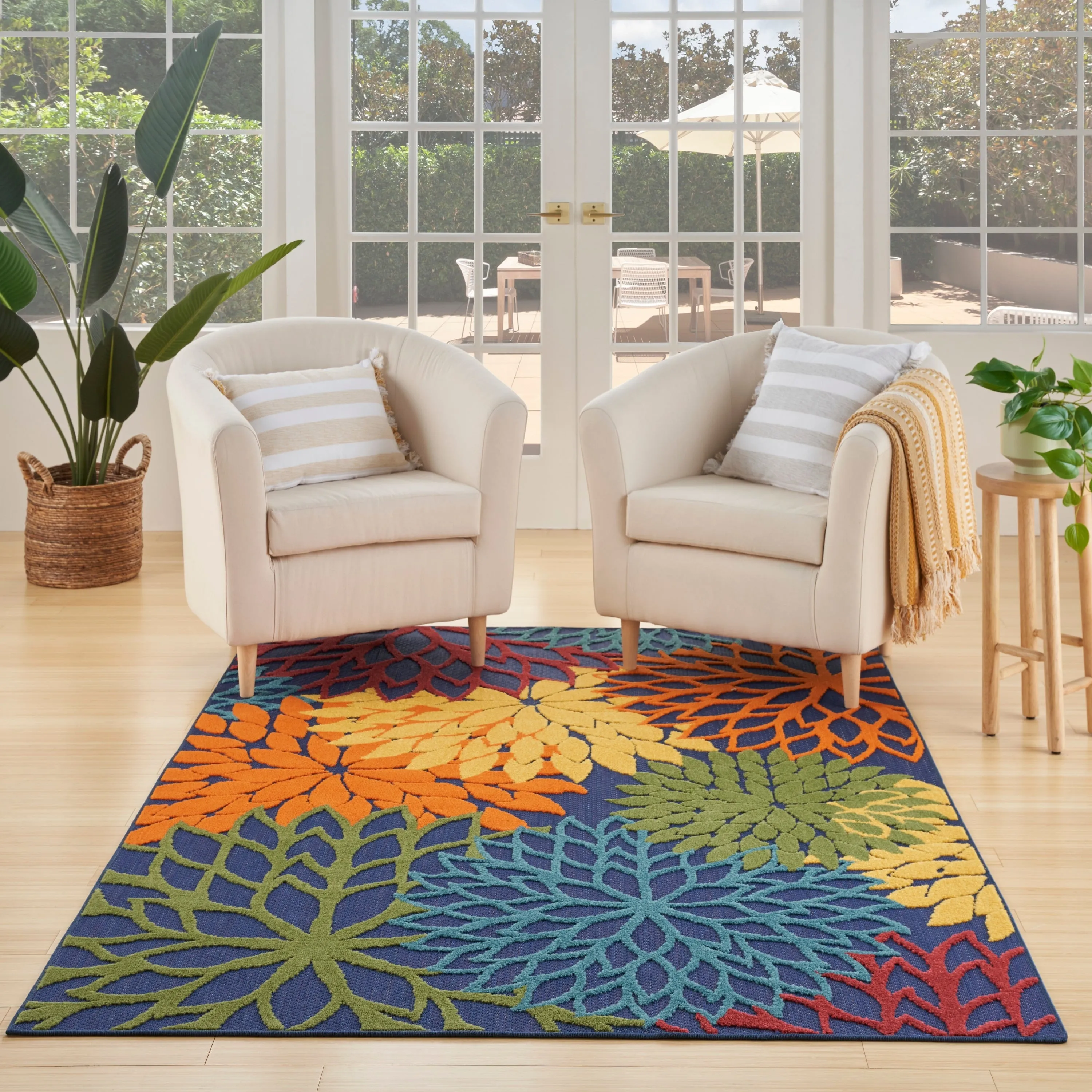 Nourison Aloha Floral Modern. Indoor/Outdoor Area Rug