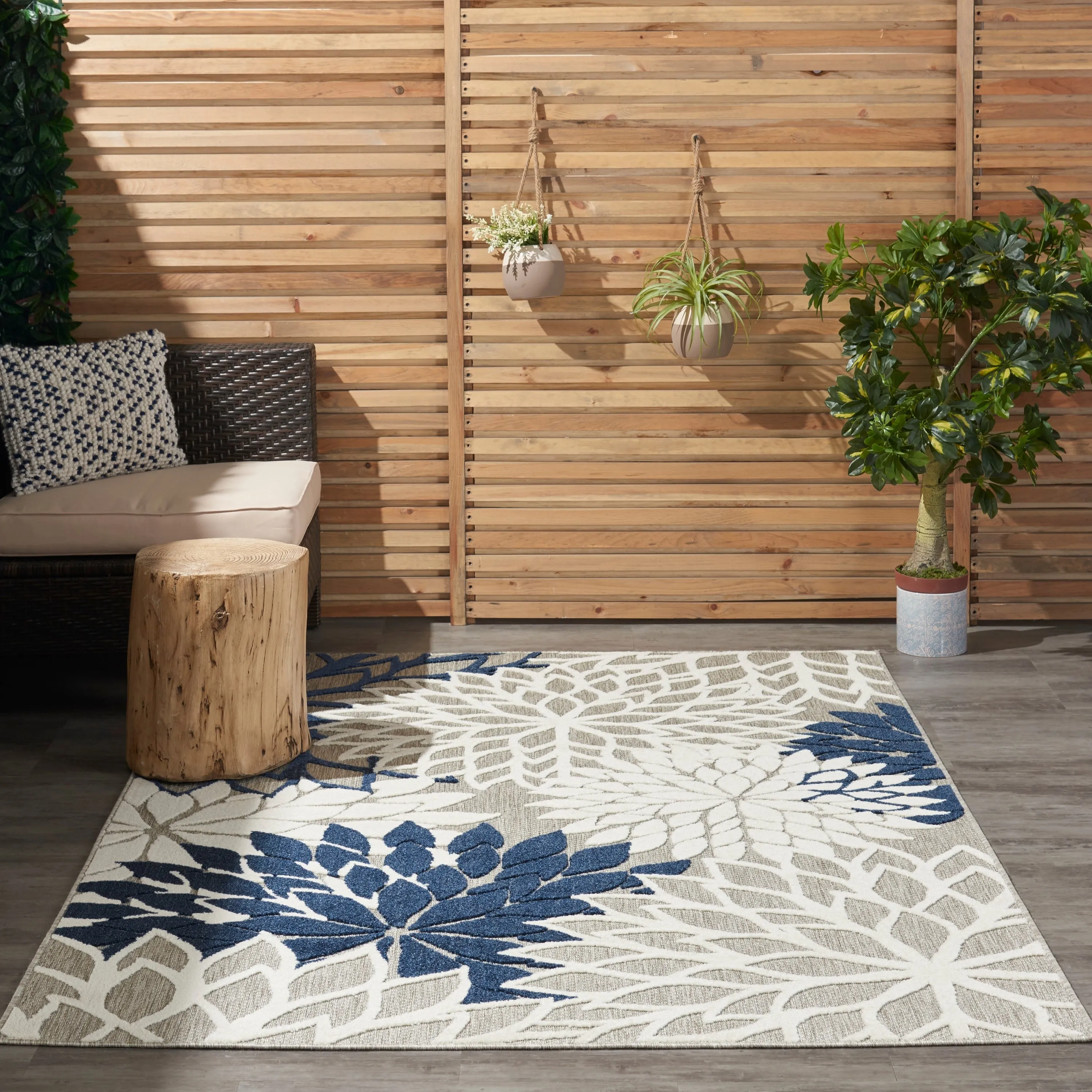 Nourison Aloha Floral Modern. Indoor/Outdoor Area Rug