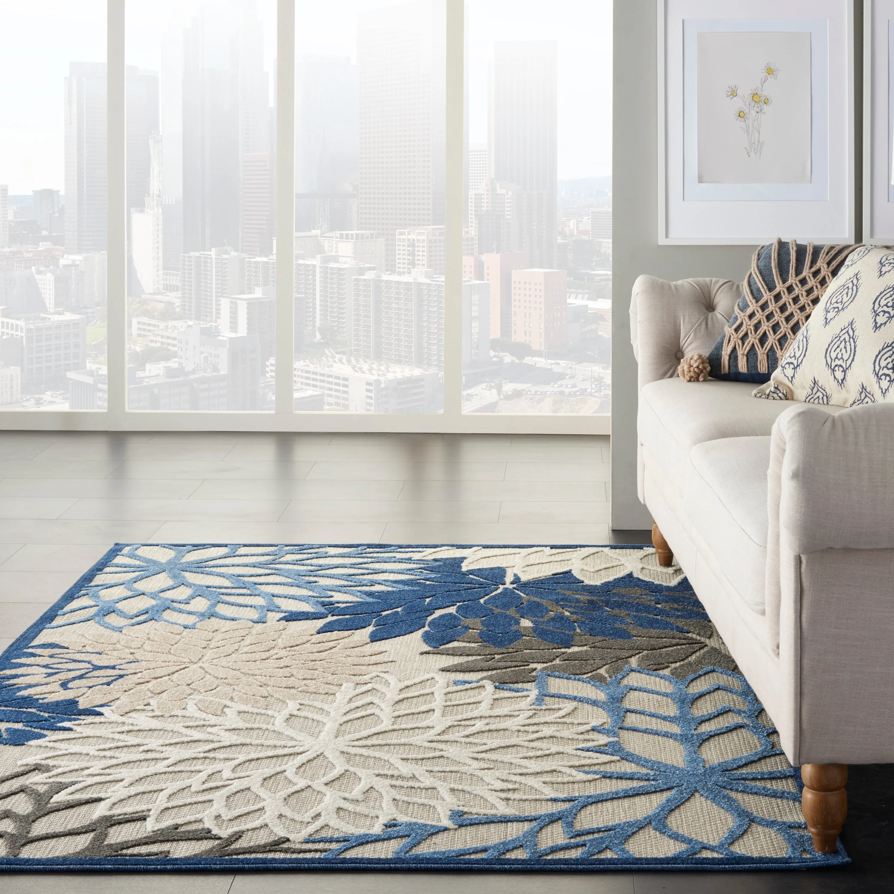 Nourison Aloha Floral Modern. Indoor/Outdoor Area Rug