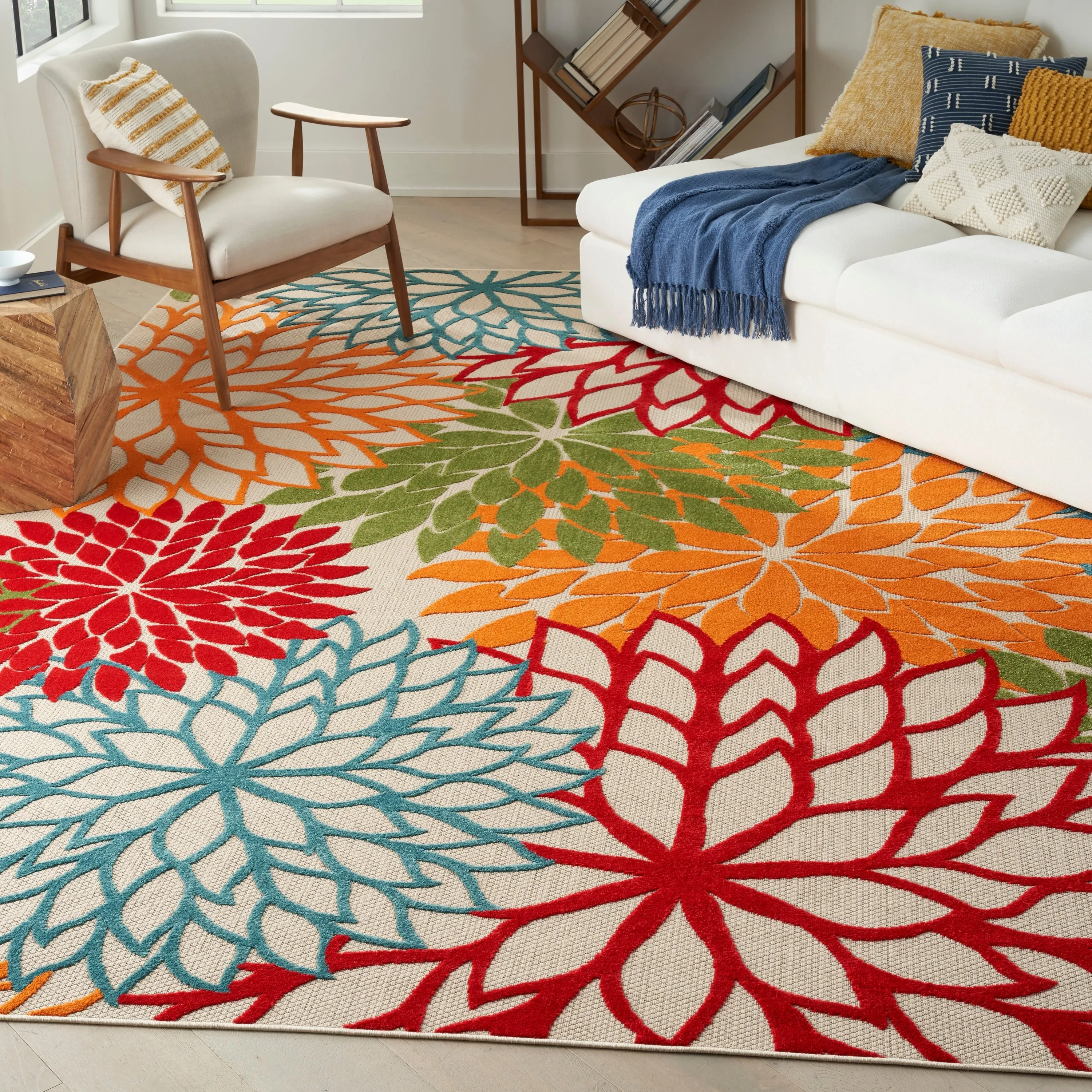 Nourison Aloha Floral Modern. Indoor/Outdoor Area Rug