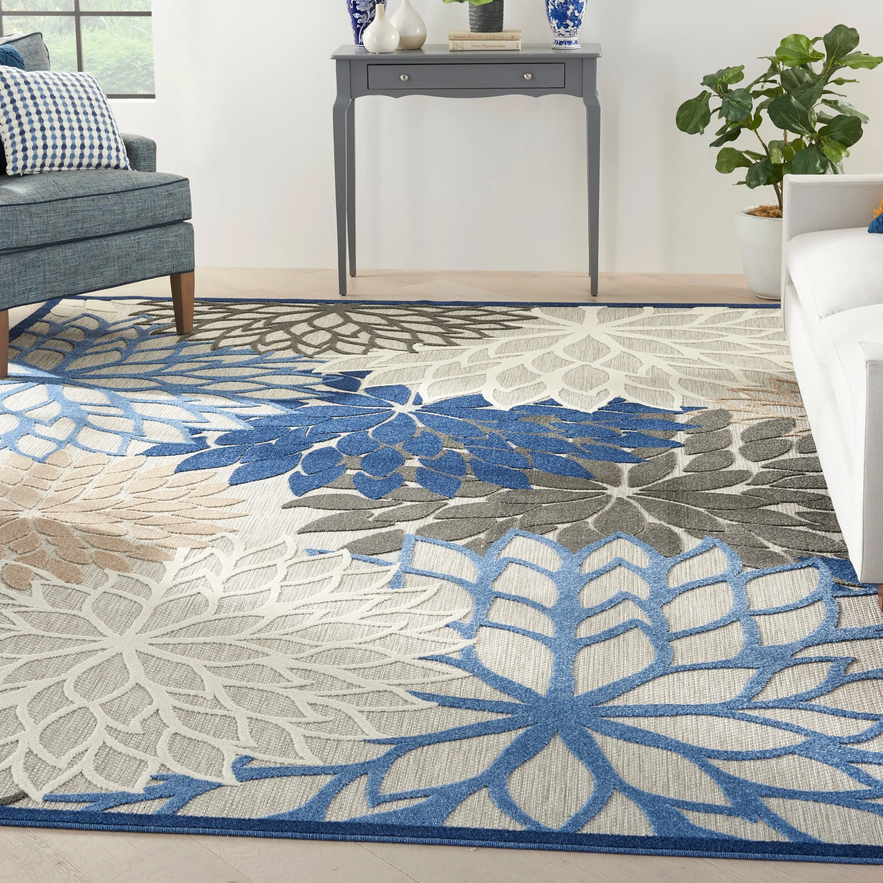 Nourison Aloha Floral Modern. Indoor/Outdoor Area Rug