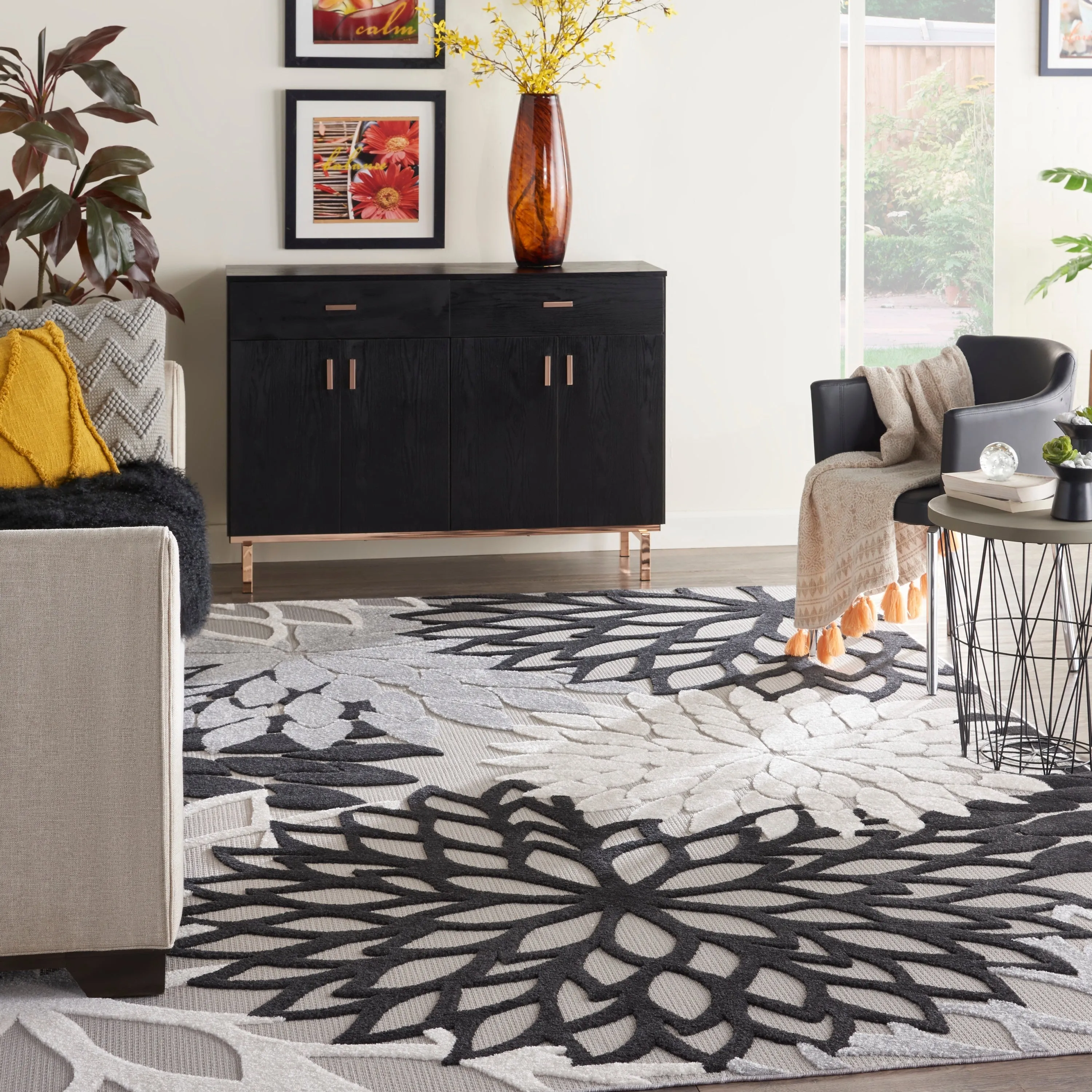 Nourison Aloha Floral Modern. Indoor/Outdoor Area Rug