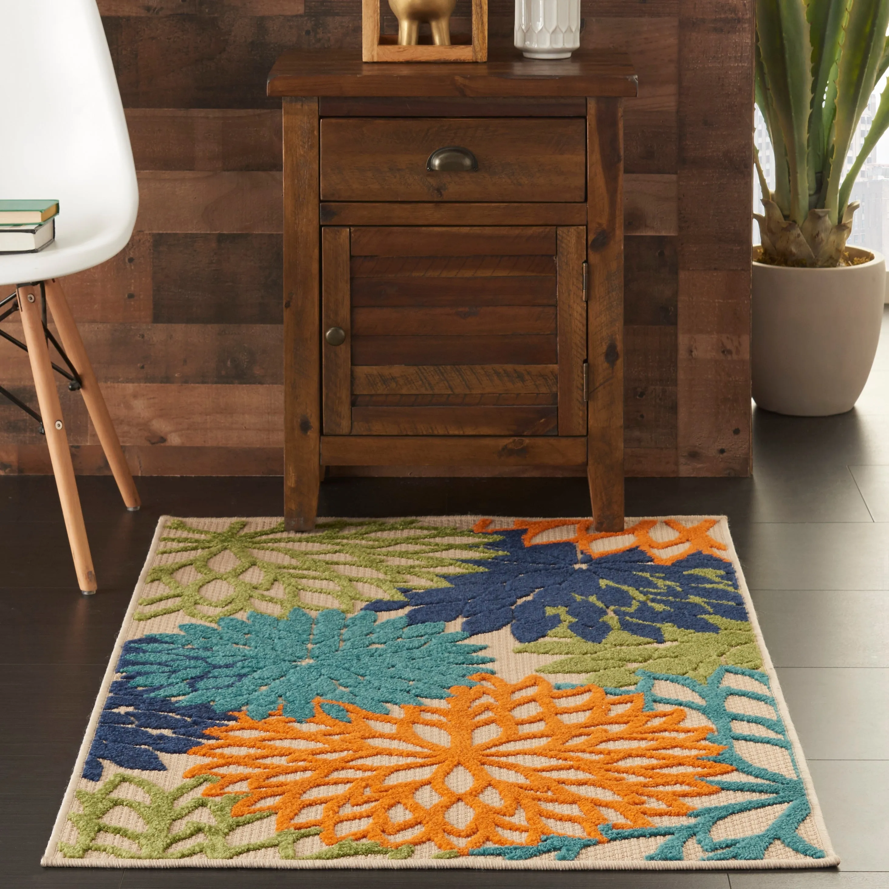 Nourison Aloha Floral Modern. Indoor/Outdoor Area Rug