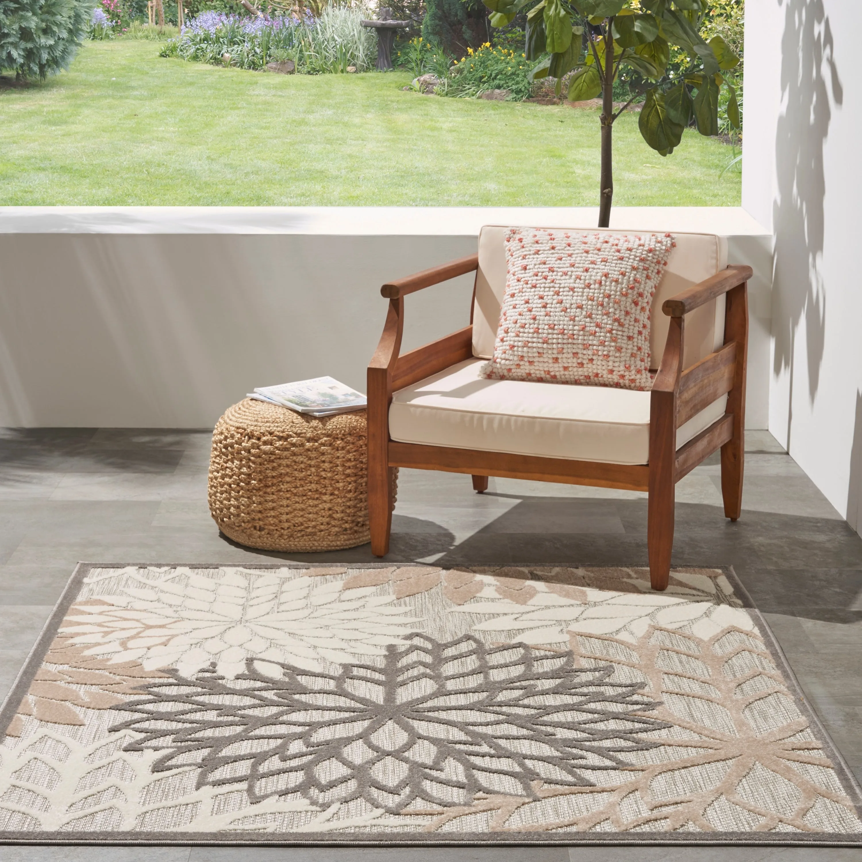 Nourison Aloha Floral Modern. Indoor/Outdoor Area Rug
