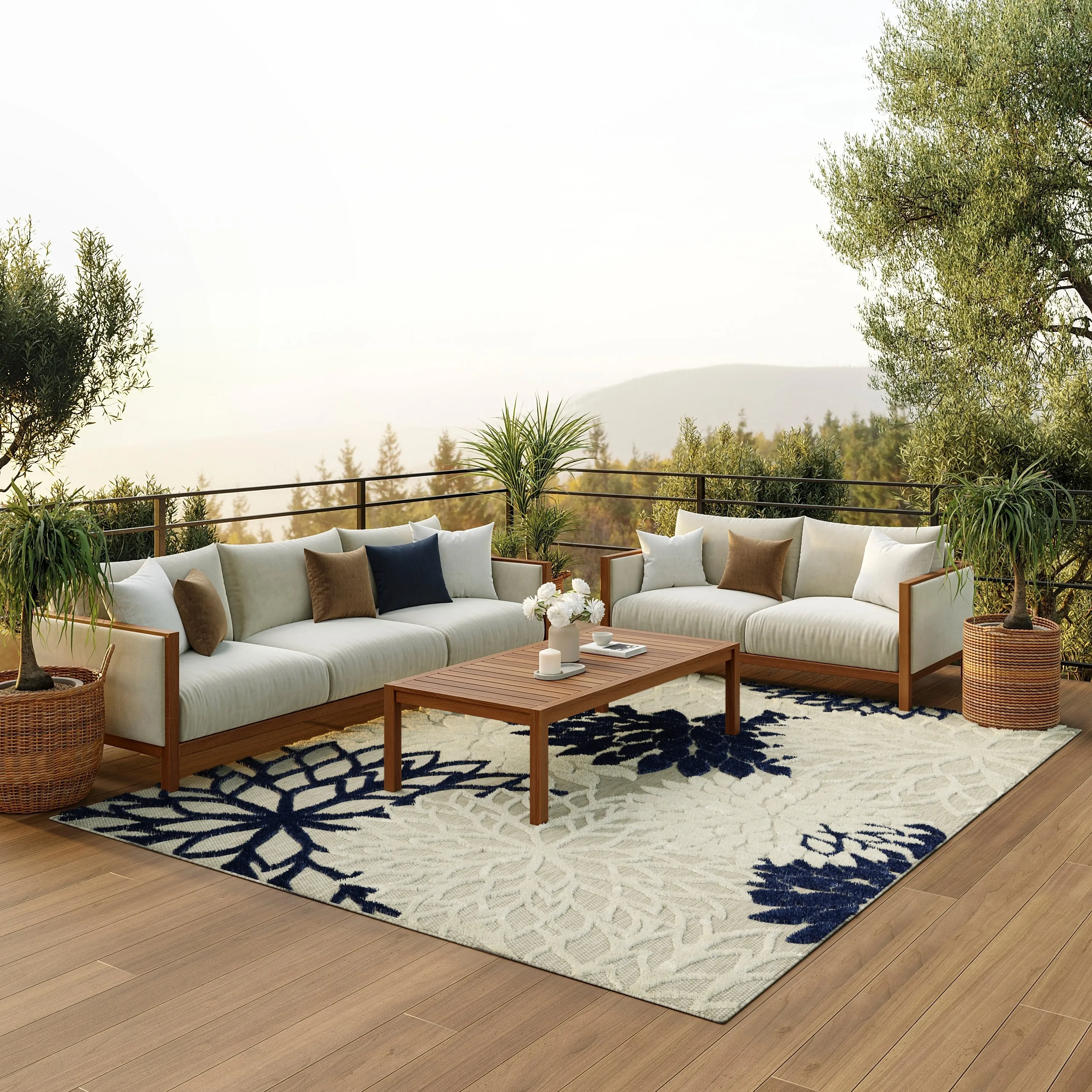 Nourison Aloha Floral Modern. Indoor/Outdoor Area Rug