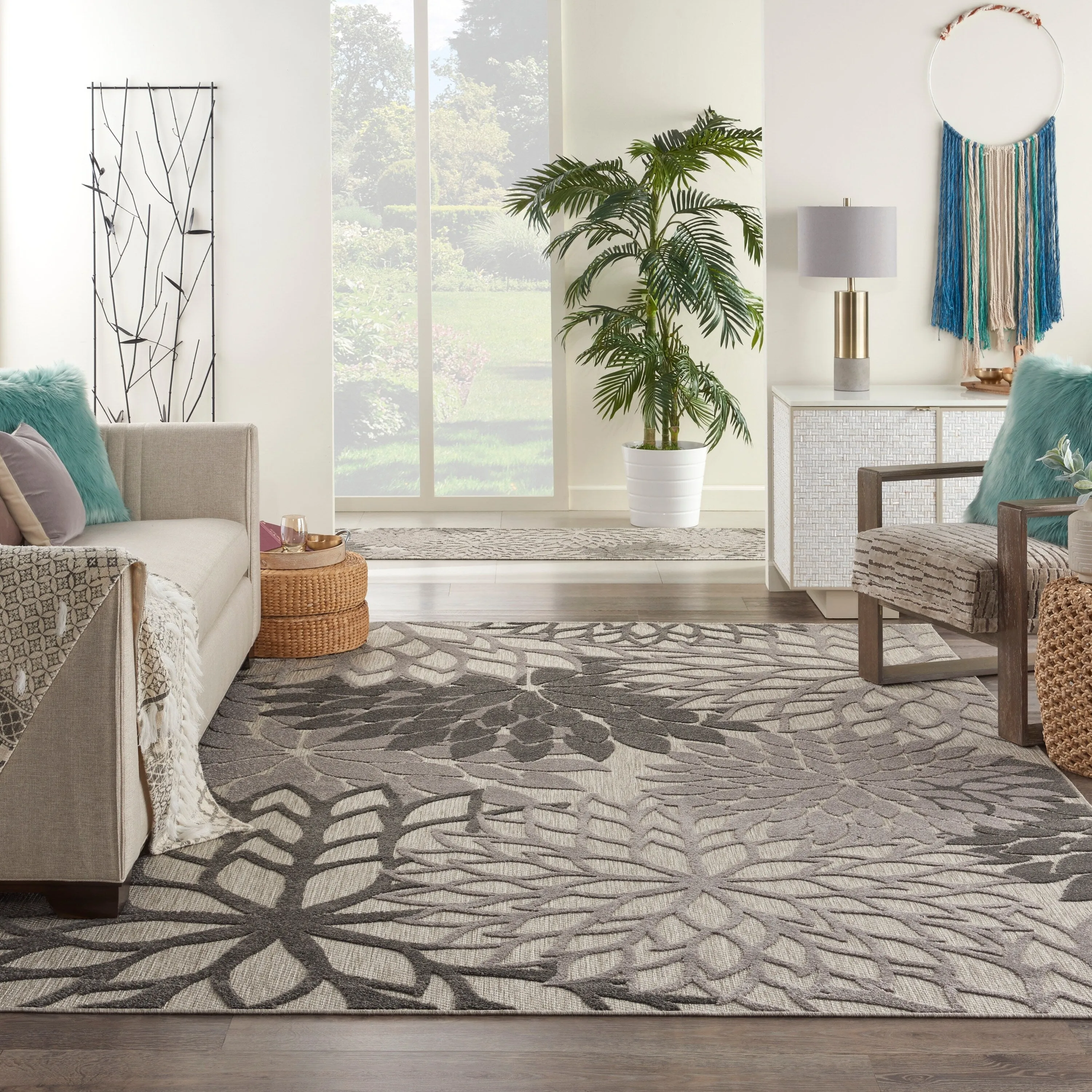 Nourison Aloha Floral Modern. Indoor/Outdoor Area Rug