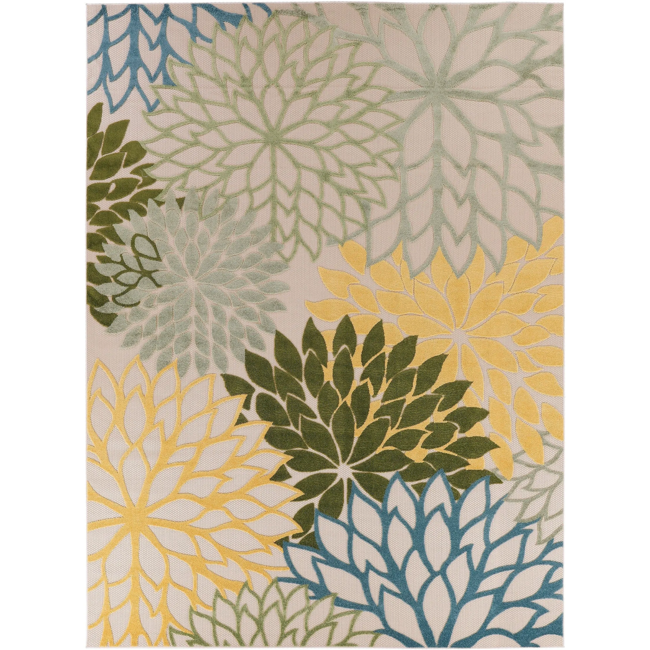 Nourison Aloha Floral Modern. Indoor/Outdoor Area Rug