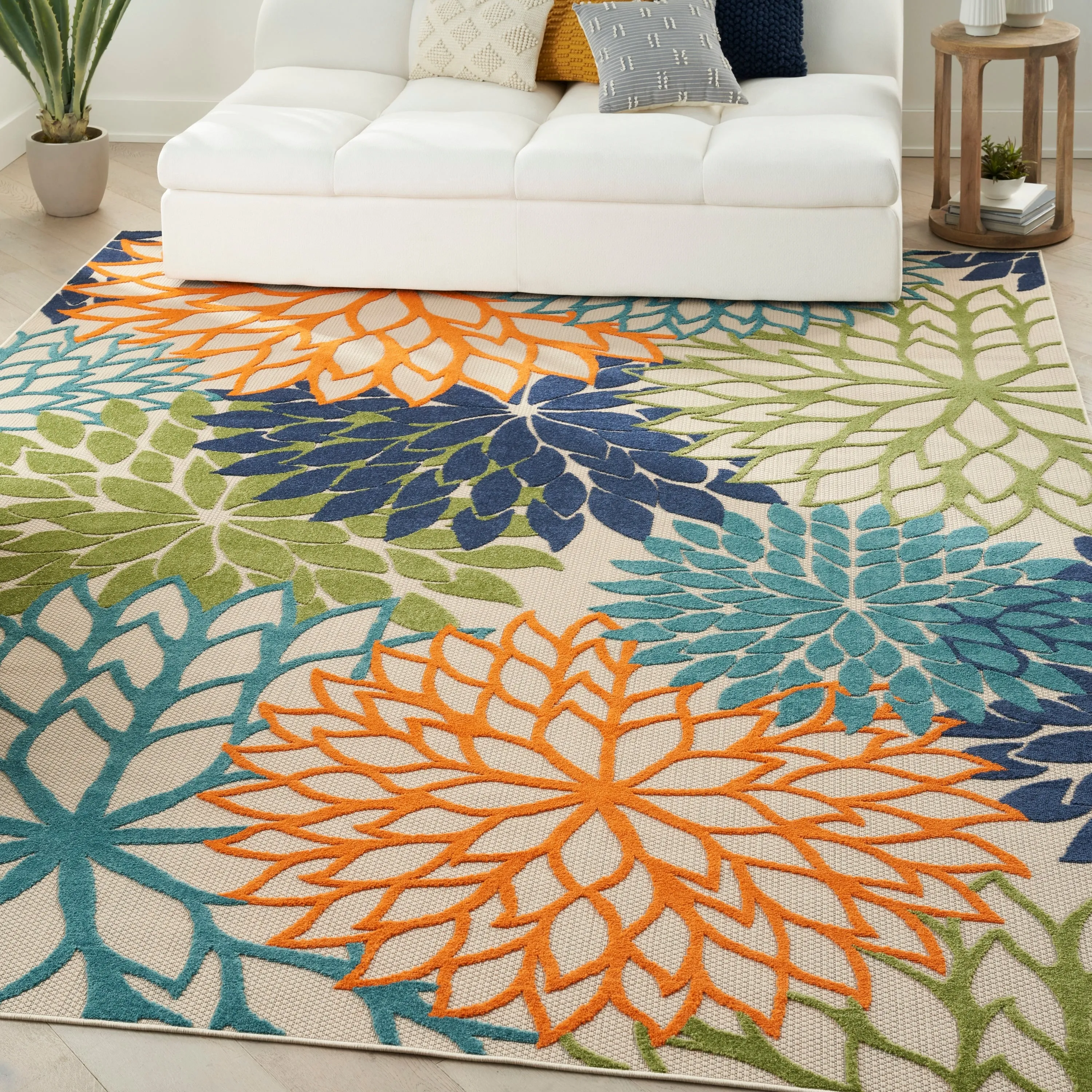 Nourison Aloha Floral Modern. Indoor/Outdoor Area Rug
