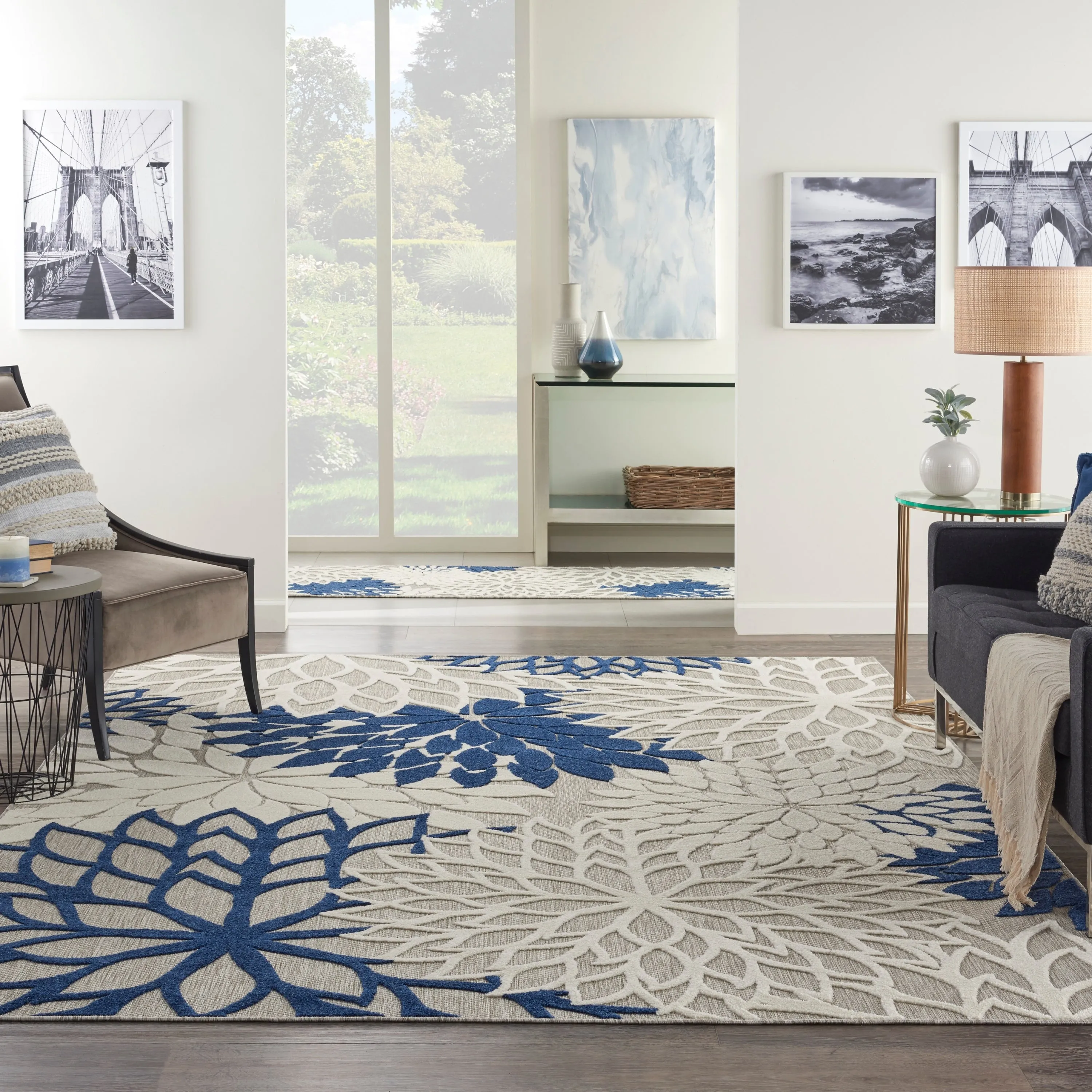 Nourison Aloha Floral Modern. Indoor/Outdoor Area Rug