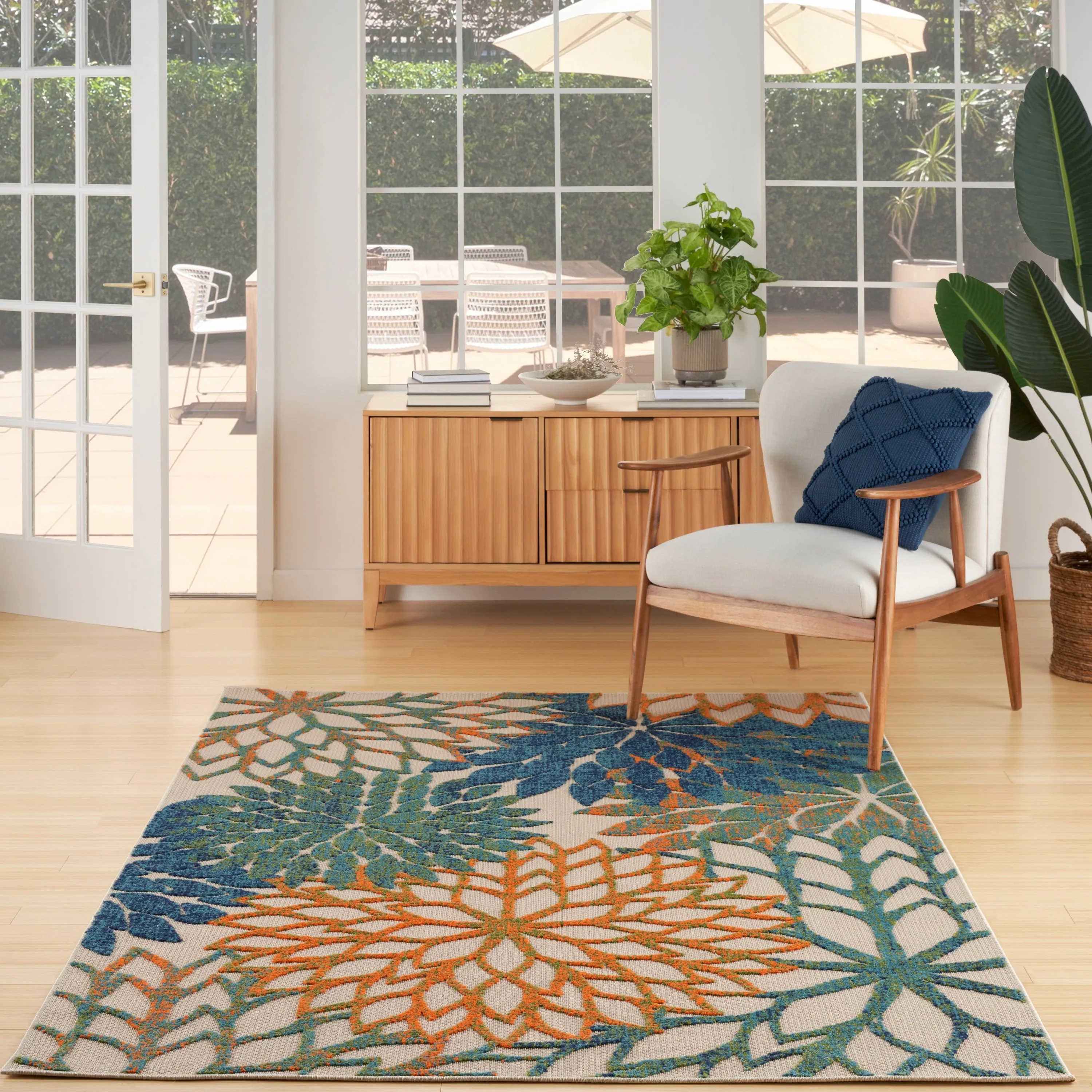 Nourison Aloha Floral Modern. Indoor/Outdoor Area Rug