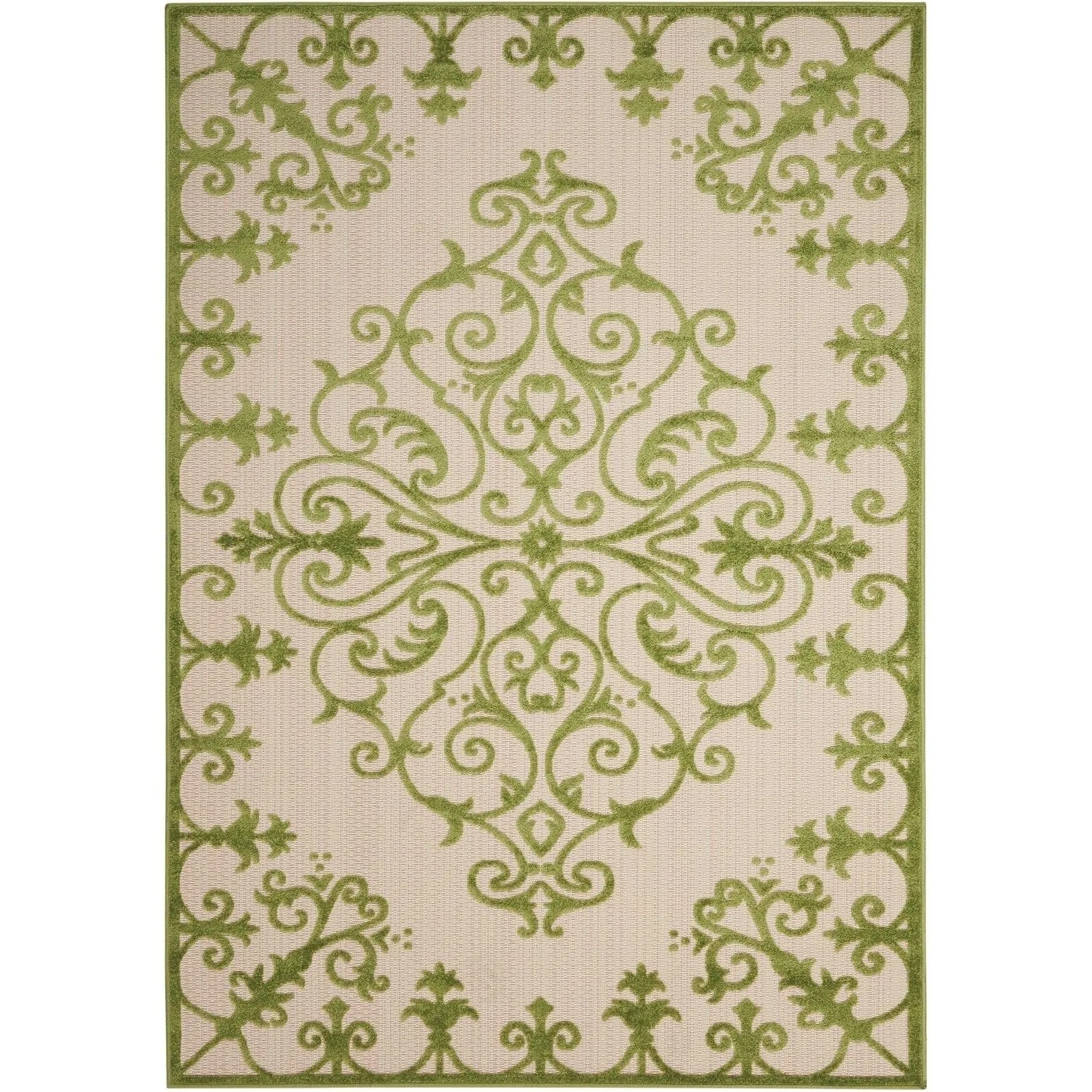 Nourison Aloha Modern Medallion Scroll Indoor / Outdoor Area Rug