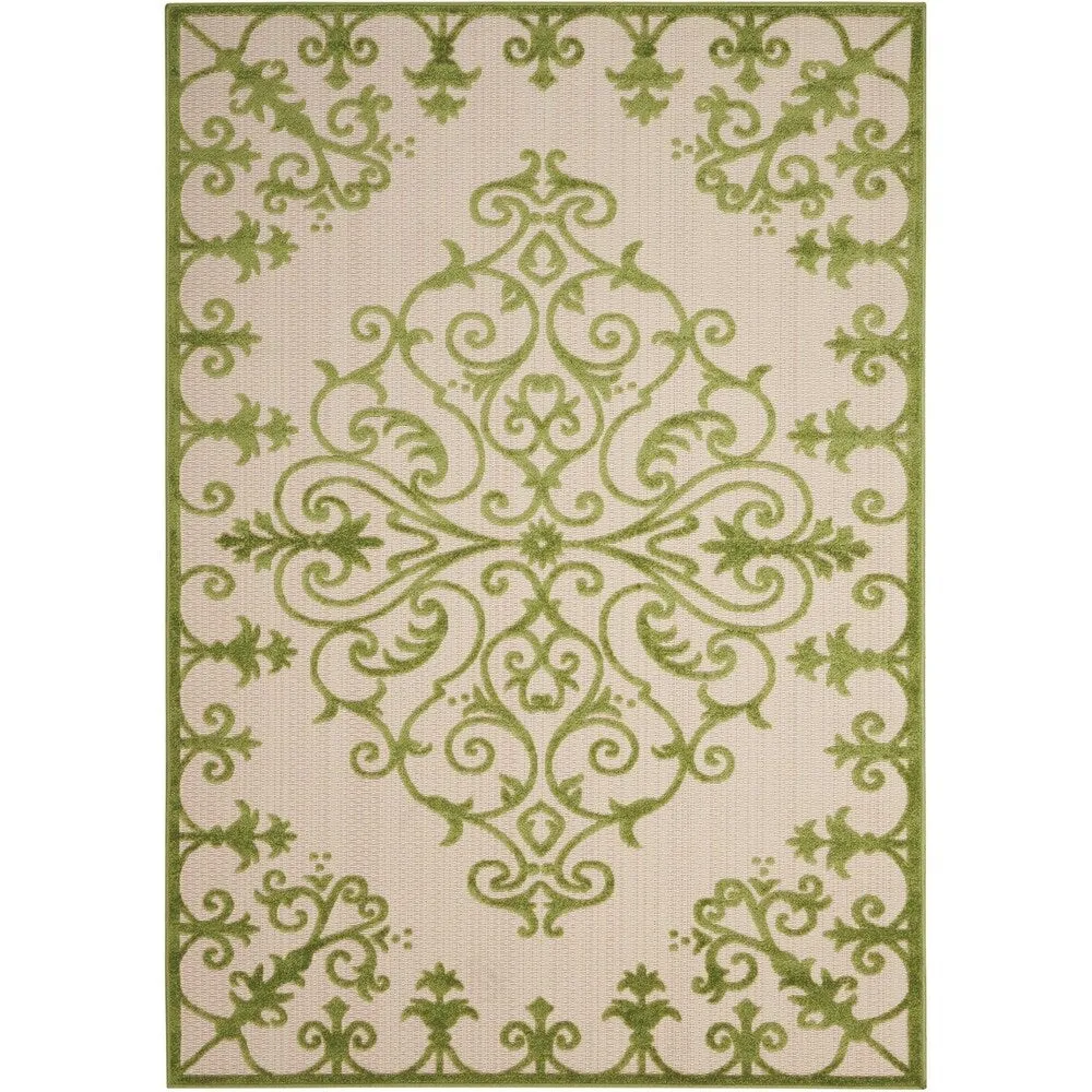 Nourison Aloha Modern Medallion Scroll Indoor / Outdoor Area Rug