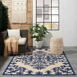 Nourison Aloha Modern Medallion Scroll Indoor / Outdoor Area Rug
