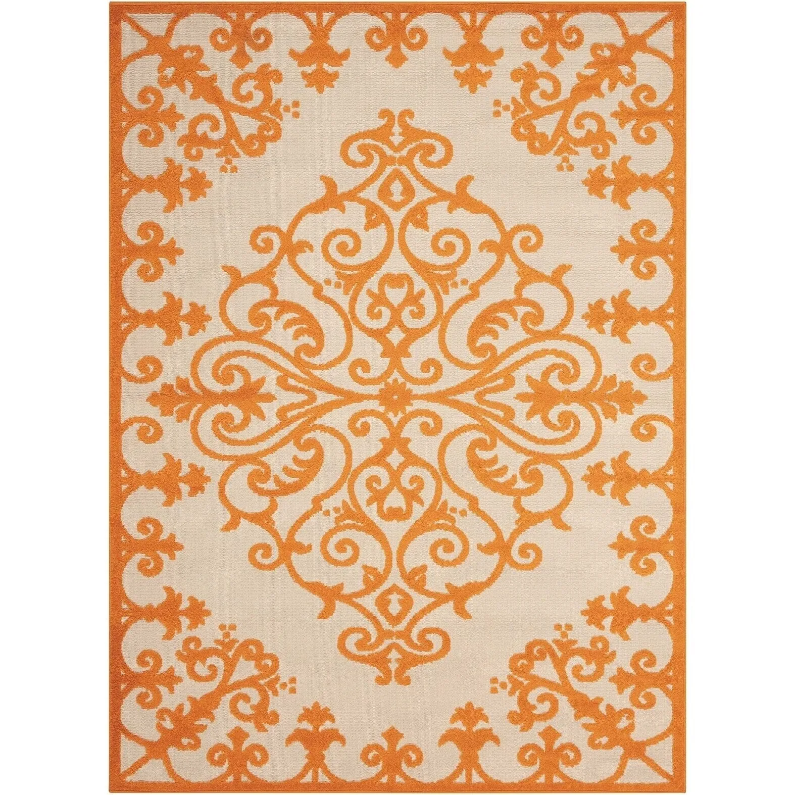 Nourison Aloha Modern Medallion Scroll Indoor / Outdoor Area Rug