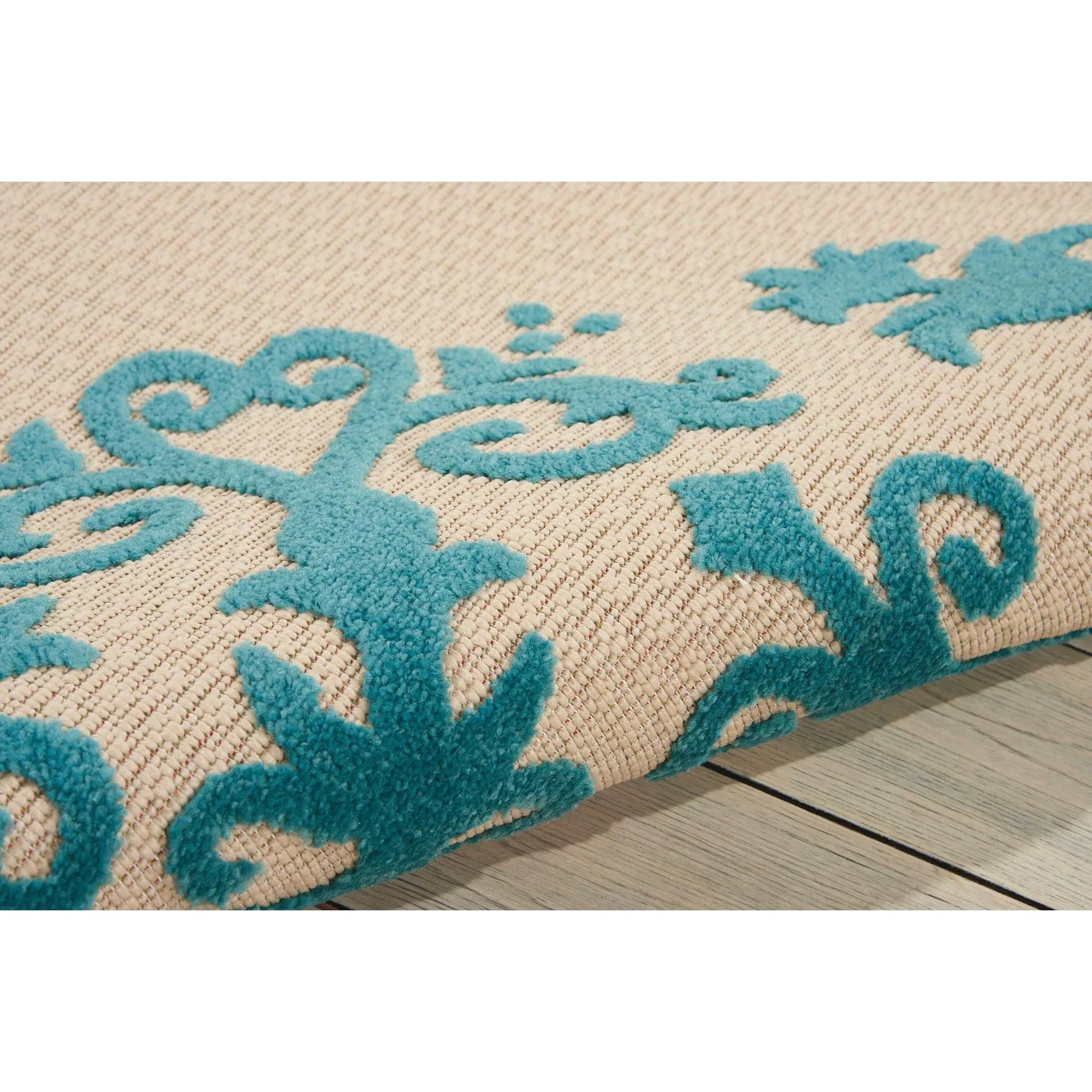 Nourison Aloha Modern Medallion Scroll Indoor / Outdoor Area Rug