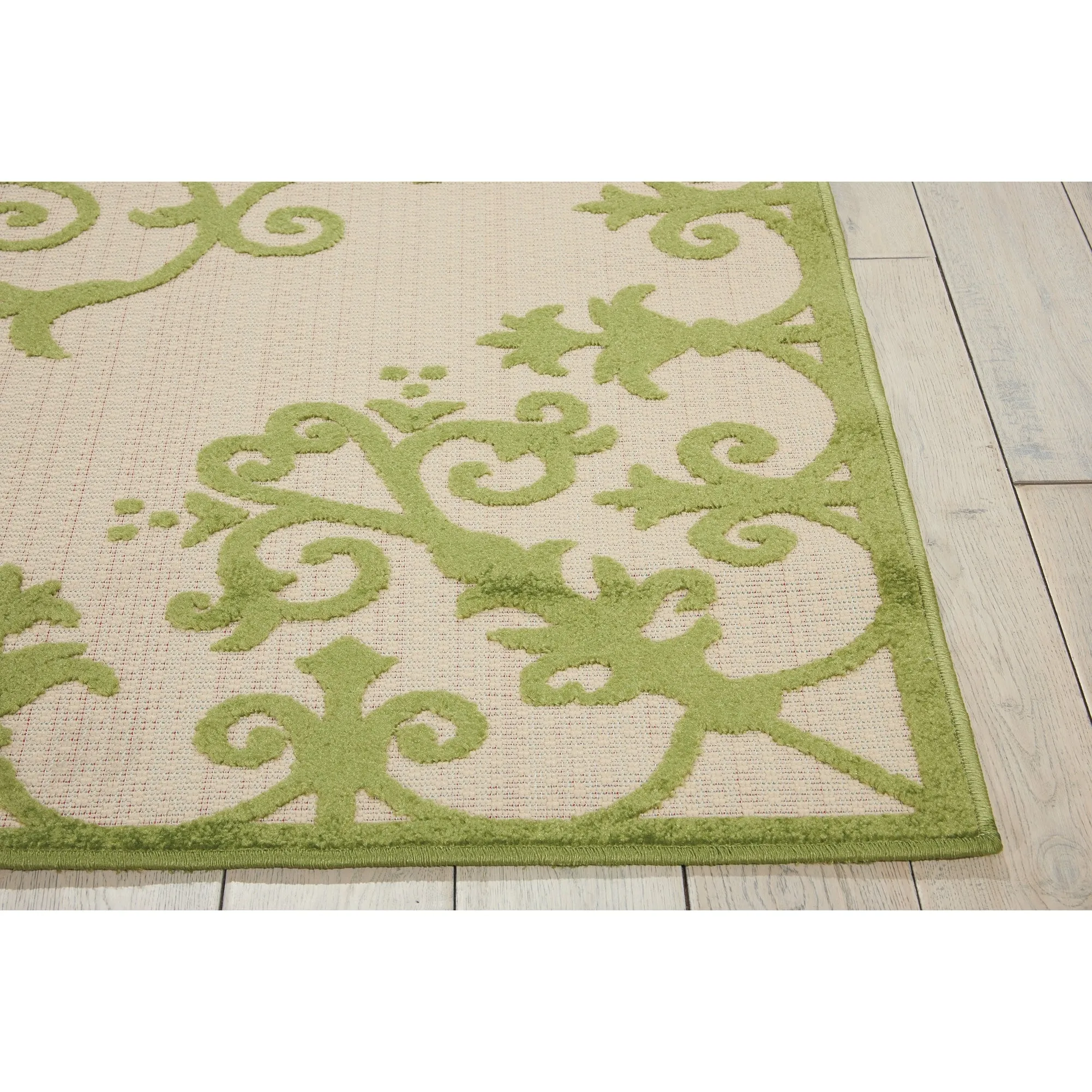 Nourison Aloha Modern Medallion Scroll Indoor / Outdoor Area Rug