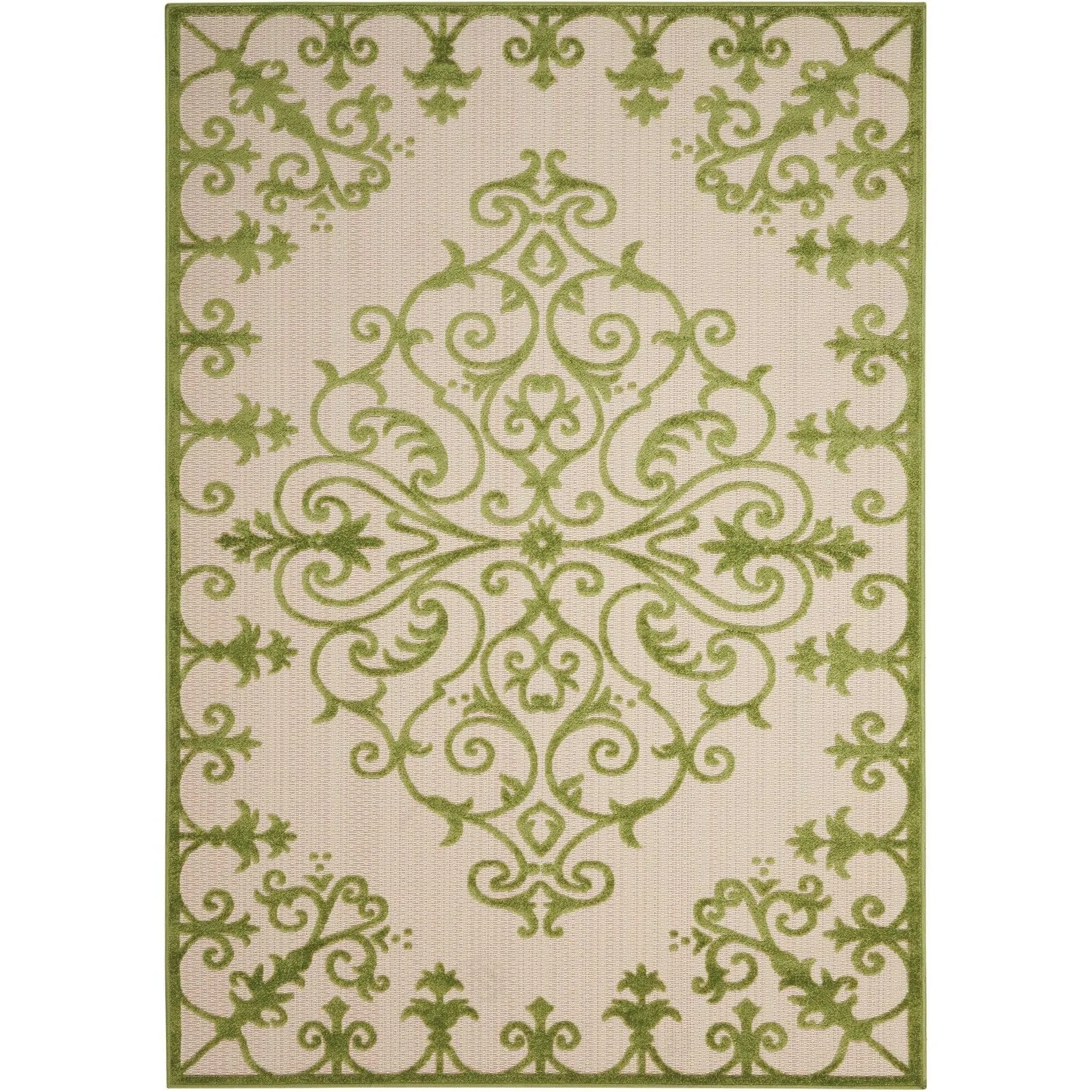 Nourison Aloha Modern Medallion Scroll Indoor / Outdoor Area Rug