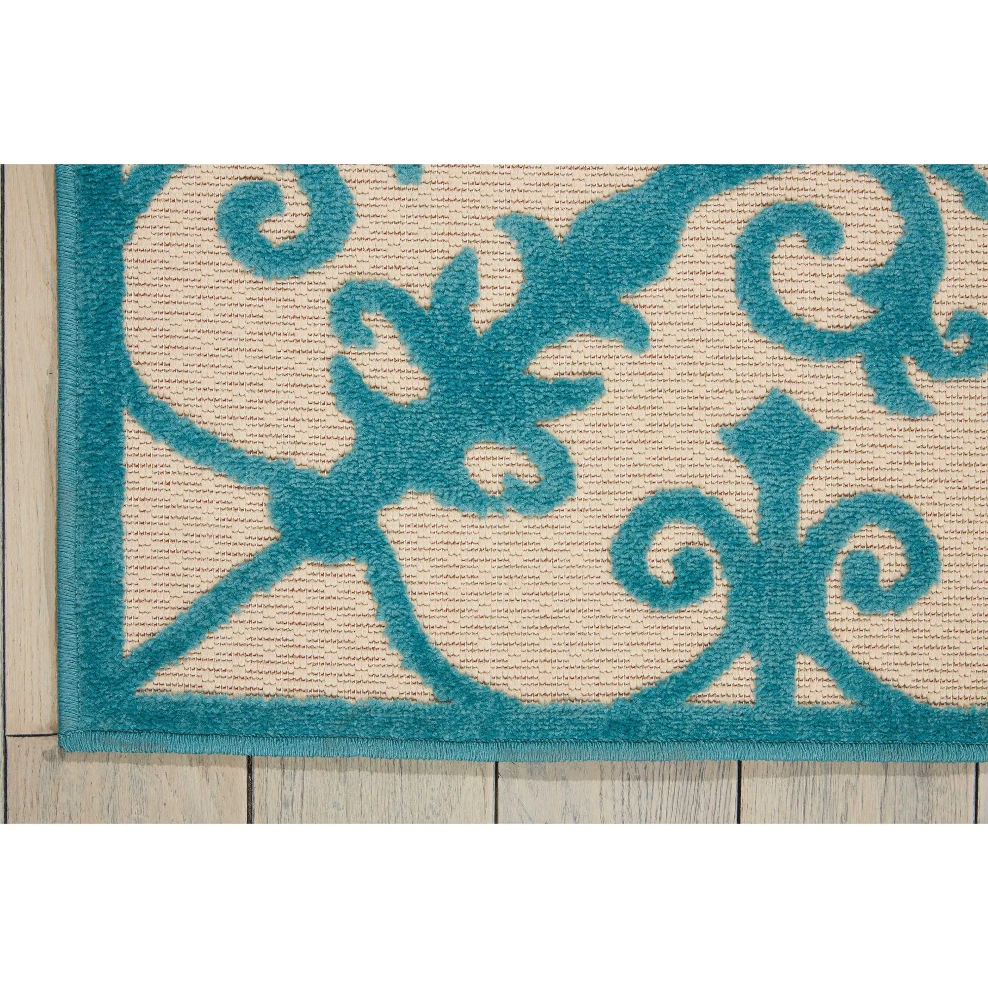 Nourison Aloha Modern Medallion Scroll Indoor / Outdoor Area Rug