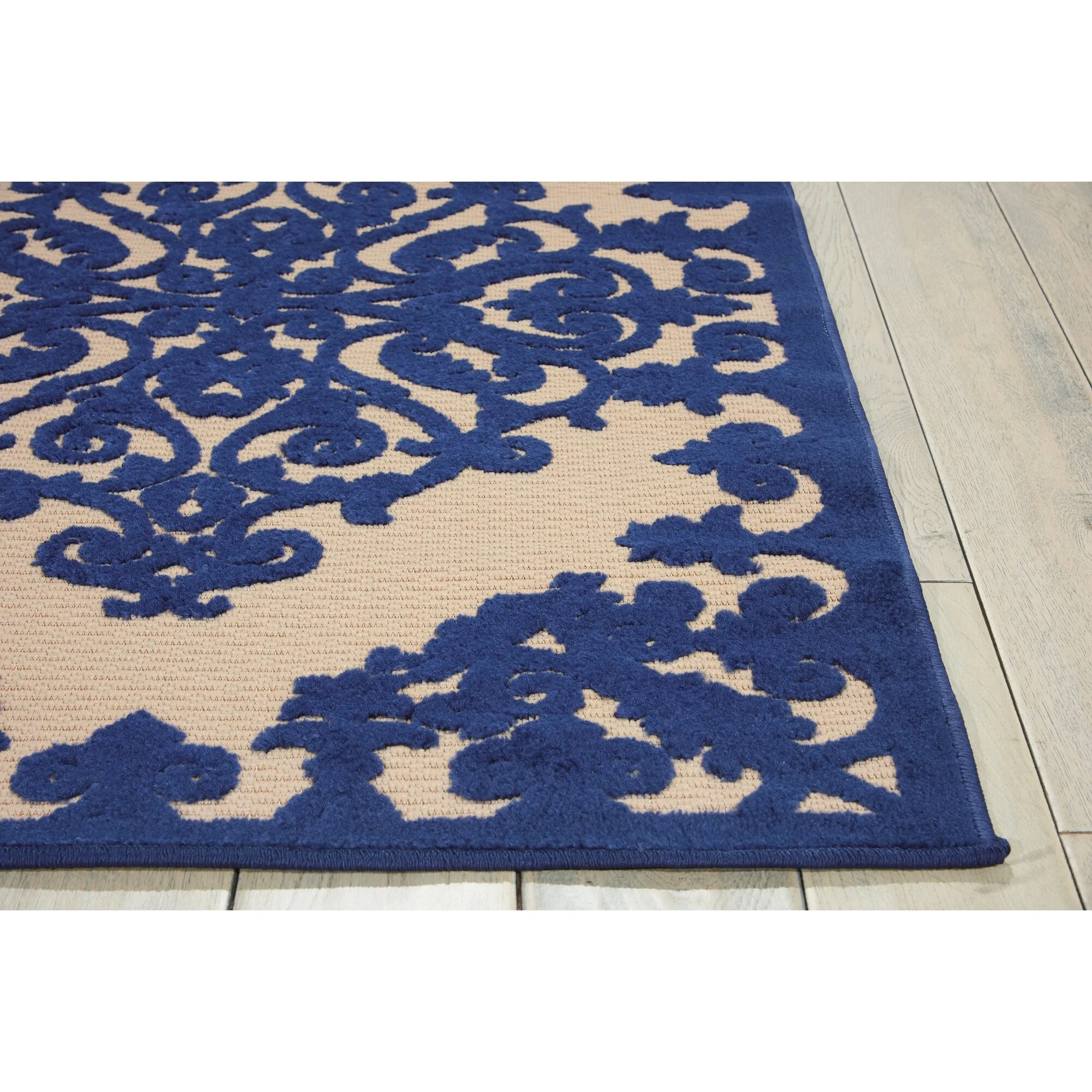 Nourison Aloha Modern Medallion Scroll Indoor / Outdoor Area Rug